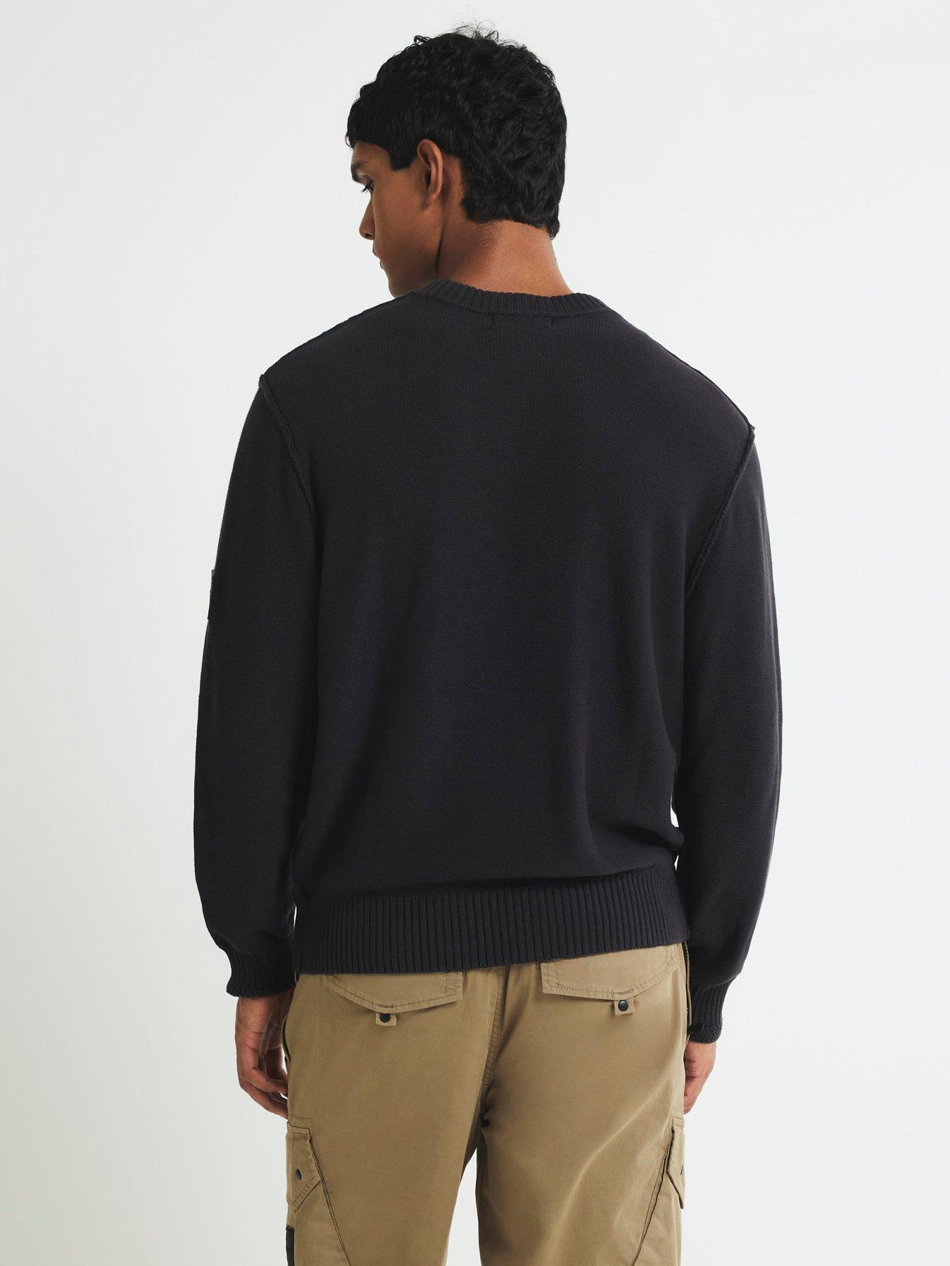 Image 2 of 4 of River Island Badged Knitted Jumper - Black