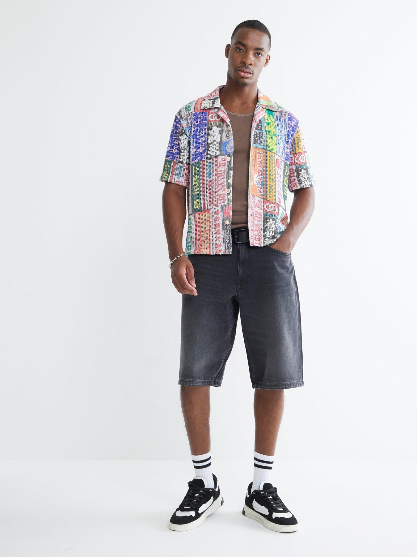 undefined Valdez Denim Shorts - Black