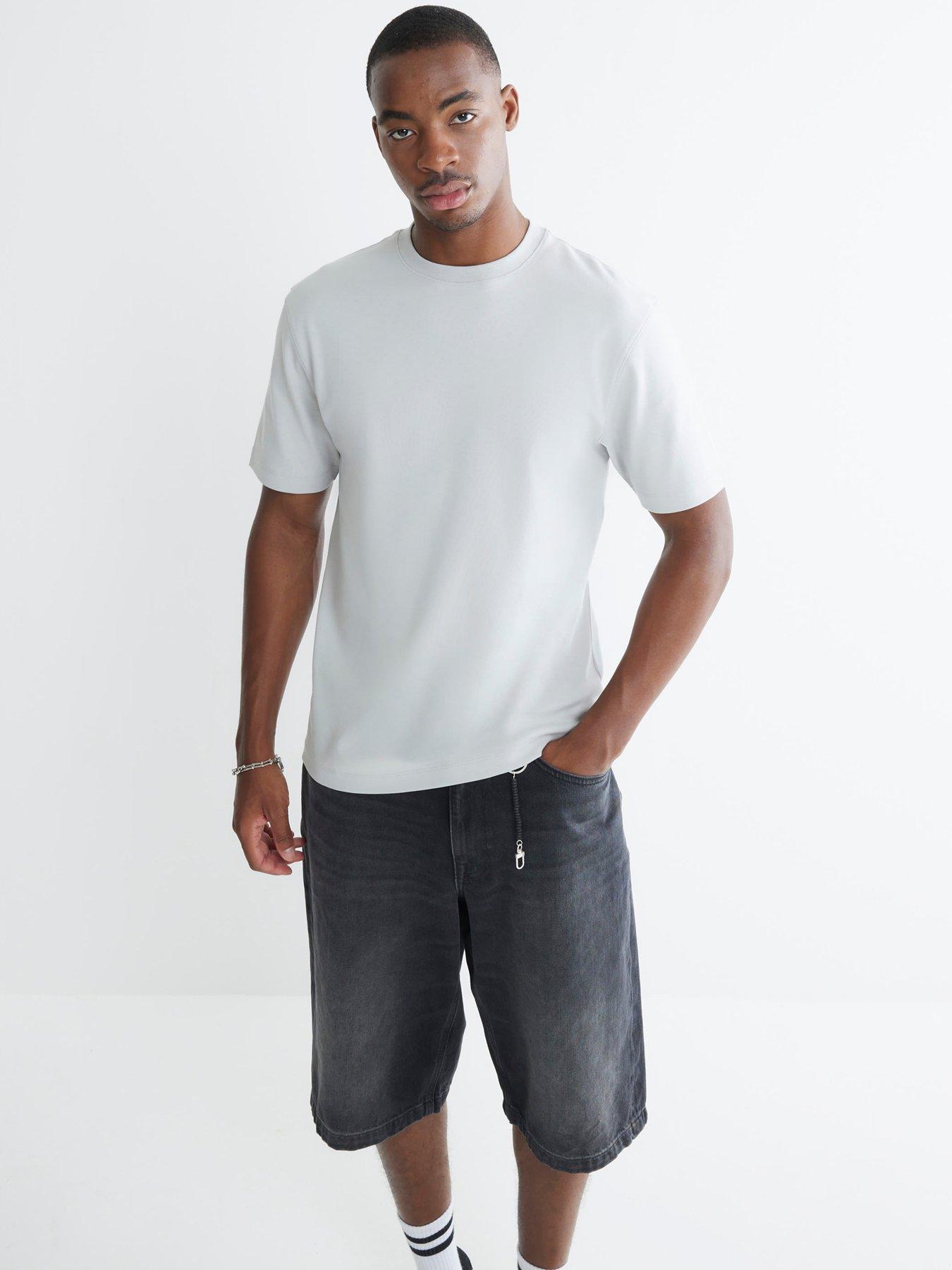 undefined Slim Fit Essentials T-Shirt - Light Grey