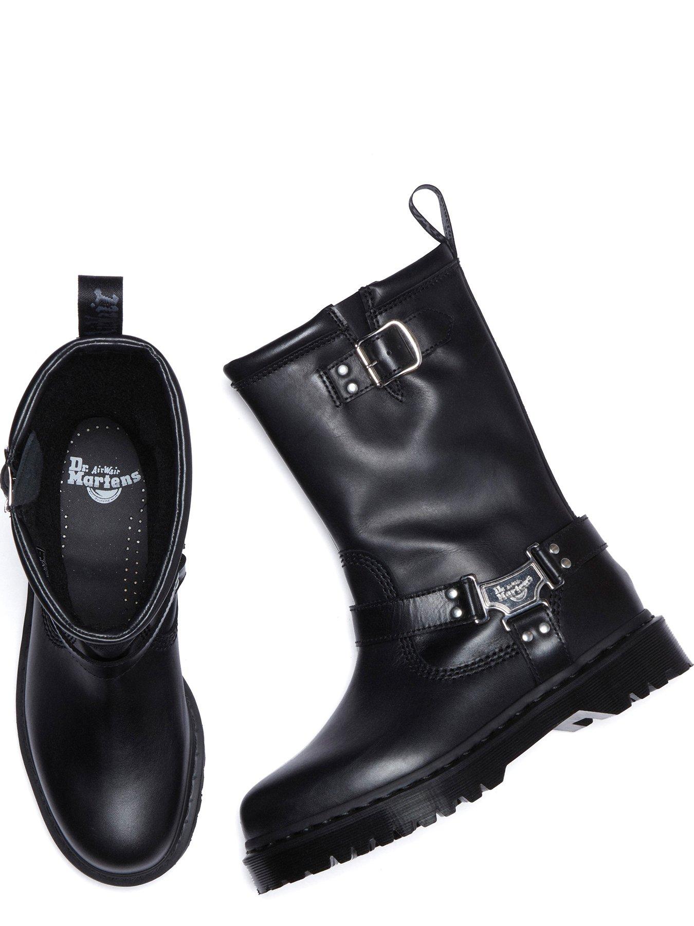Leather Biker Boots Dr Martens Engineer Boots Dr Martens Anistone