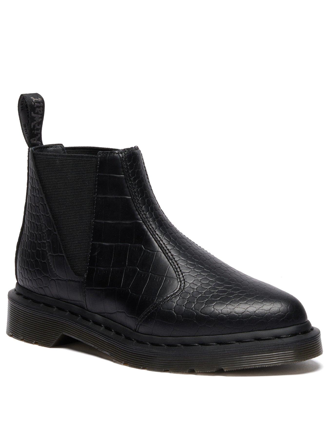 Dr Martens Bianca Black Patent Chelsea Boots Top Bianca Chelsea