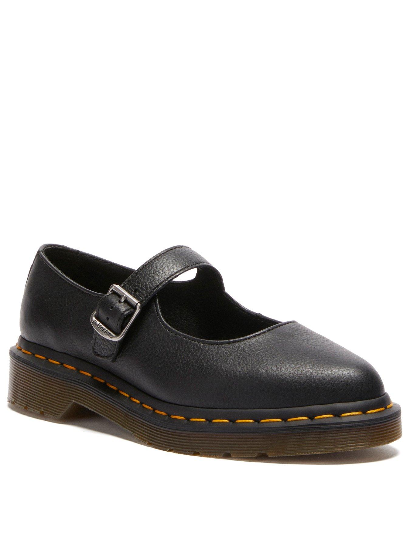 Image 2 of 7 of Dr Martens Elphie Virginia Leather Mary Jane Shoes - Black
