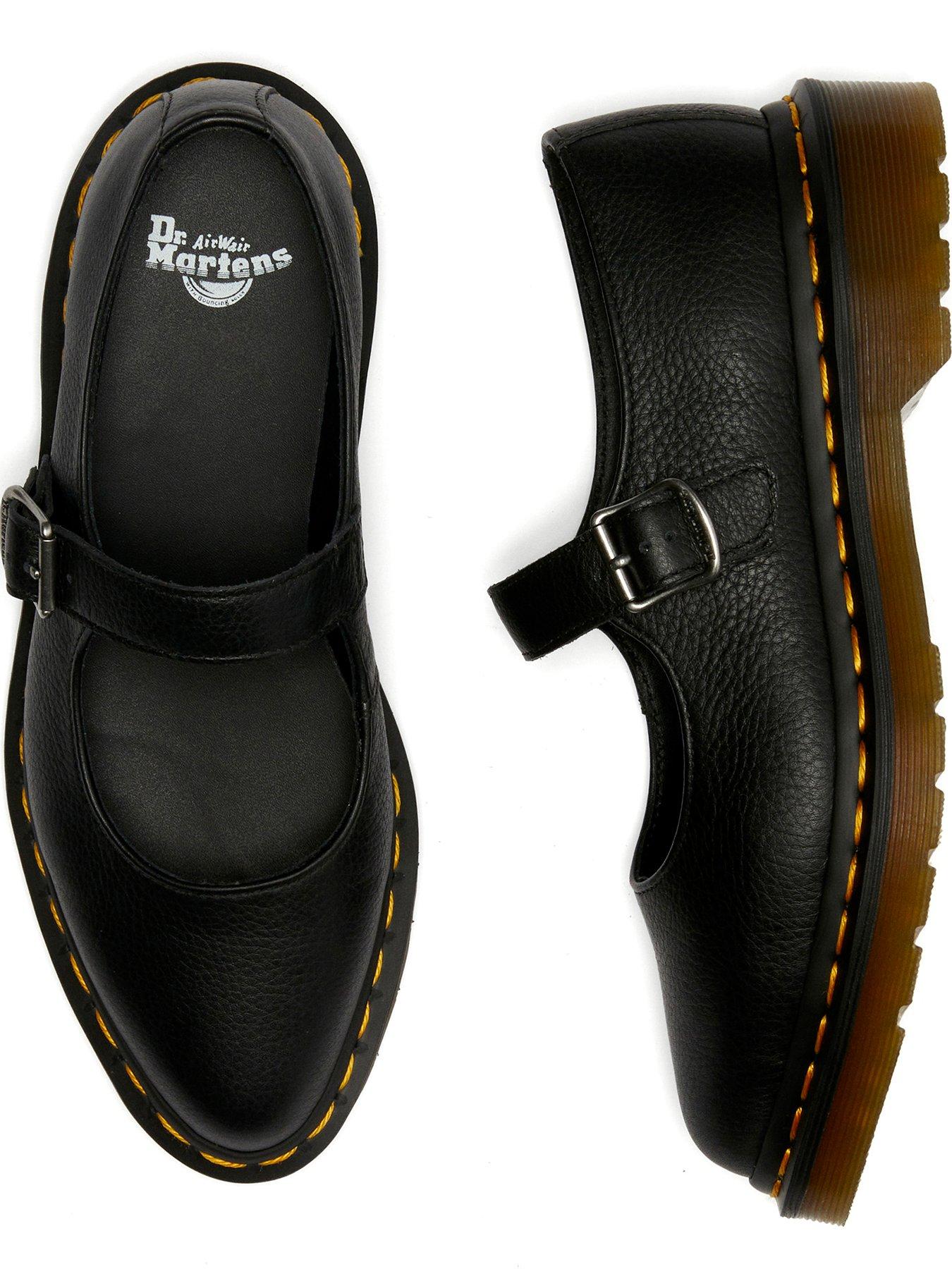 Image 4 of 7 of Dr Martens Elphie Virginia Leather Mary Jane Shoes - Black