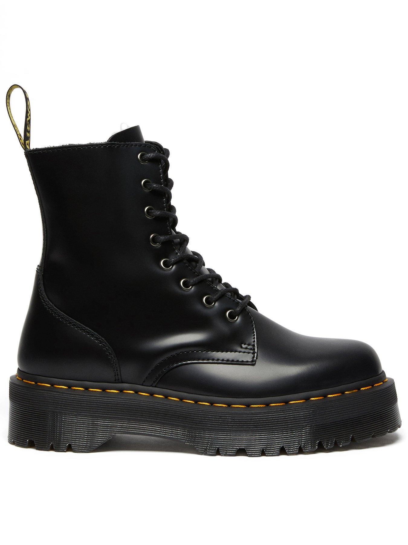 Dr. Martens ブラックJADON 8EYE BOOT 5 UK Dr Martens Jadon 8 Eye Boot Polished Smooth - Black | Very