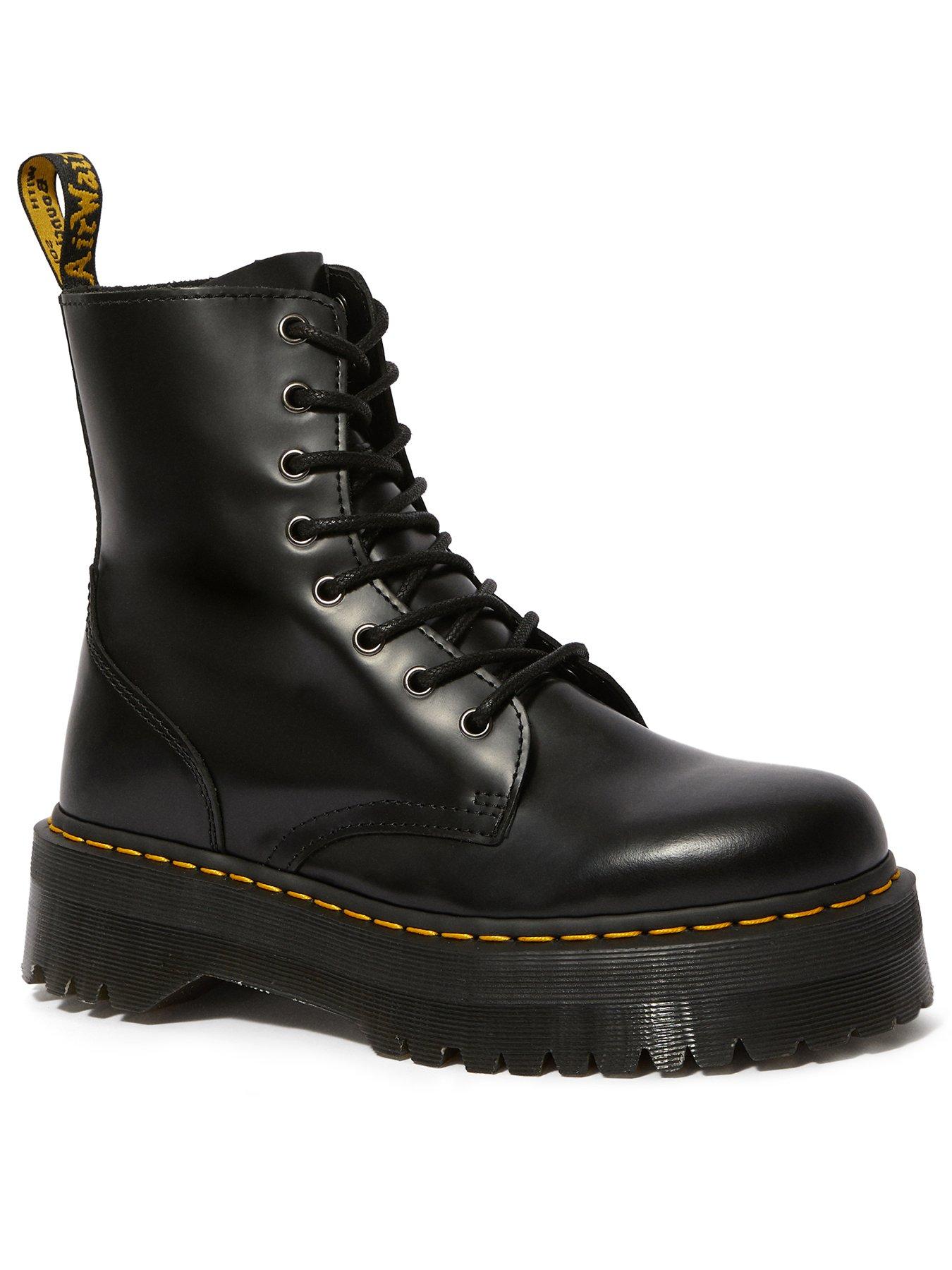 Dr. Martens ブラックJADON 8EYE BOOT 5 UK Dr Martens Jadon 8 Eye Boot Polished Smooth - Black | Very