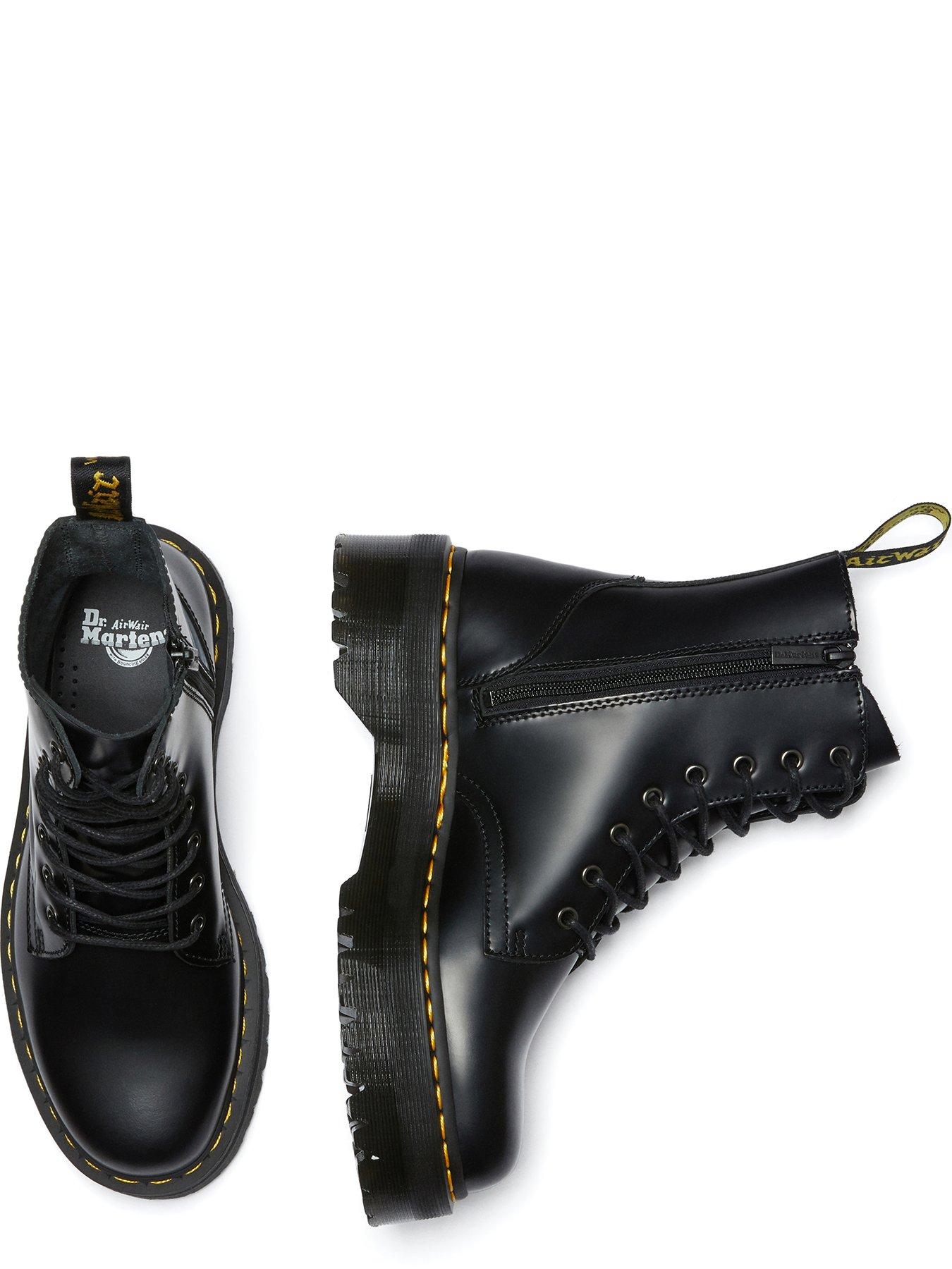 Dr Martens Jadon 8 Eye Boot Polished Smooth - Black | Very