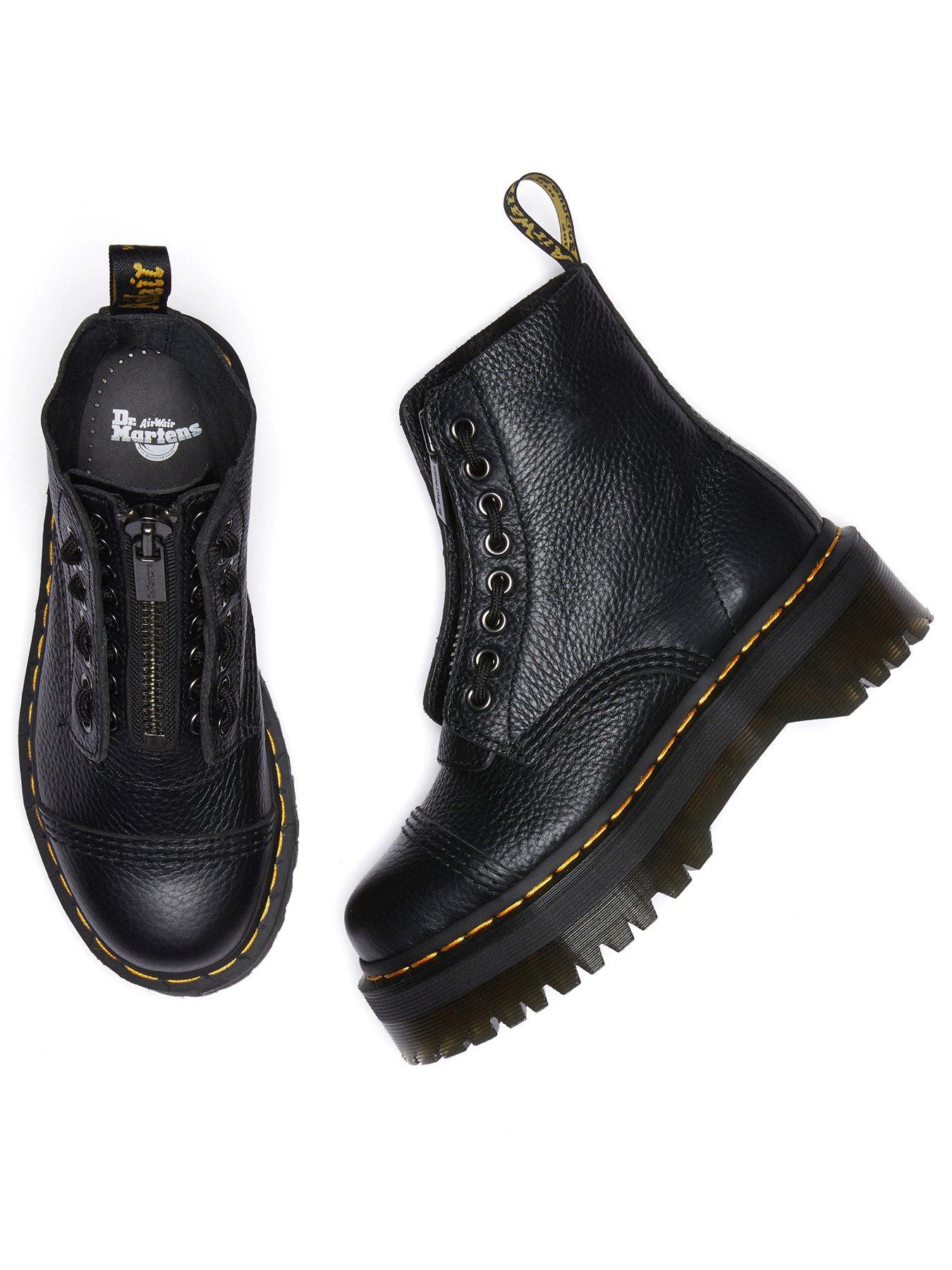 Image 3 of 7 of Dr Martens Sinclair Soft Leather Platform Boots - Black