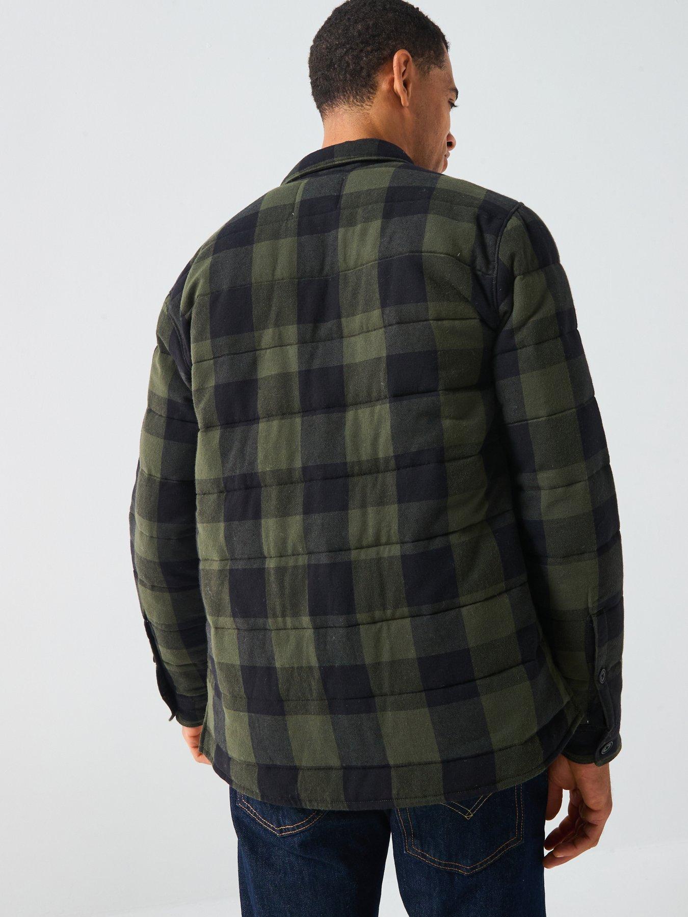 Image 2 of 6 of ONLY & SONS Gudmund Checked Shacket - Green