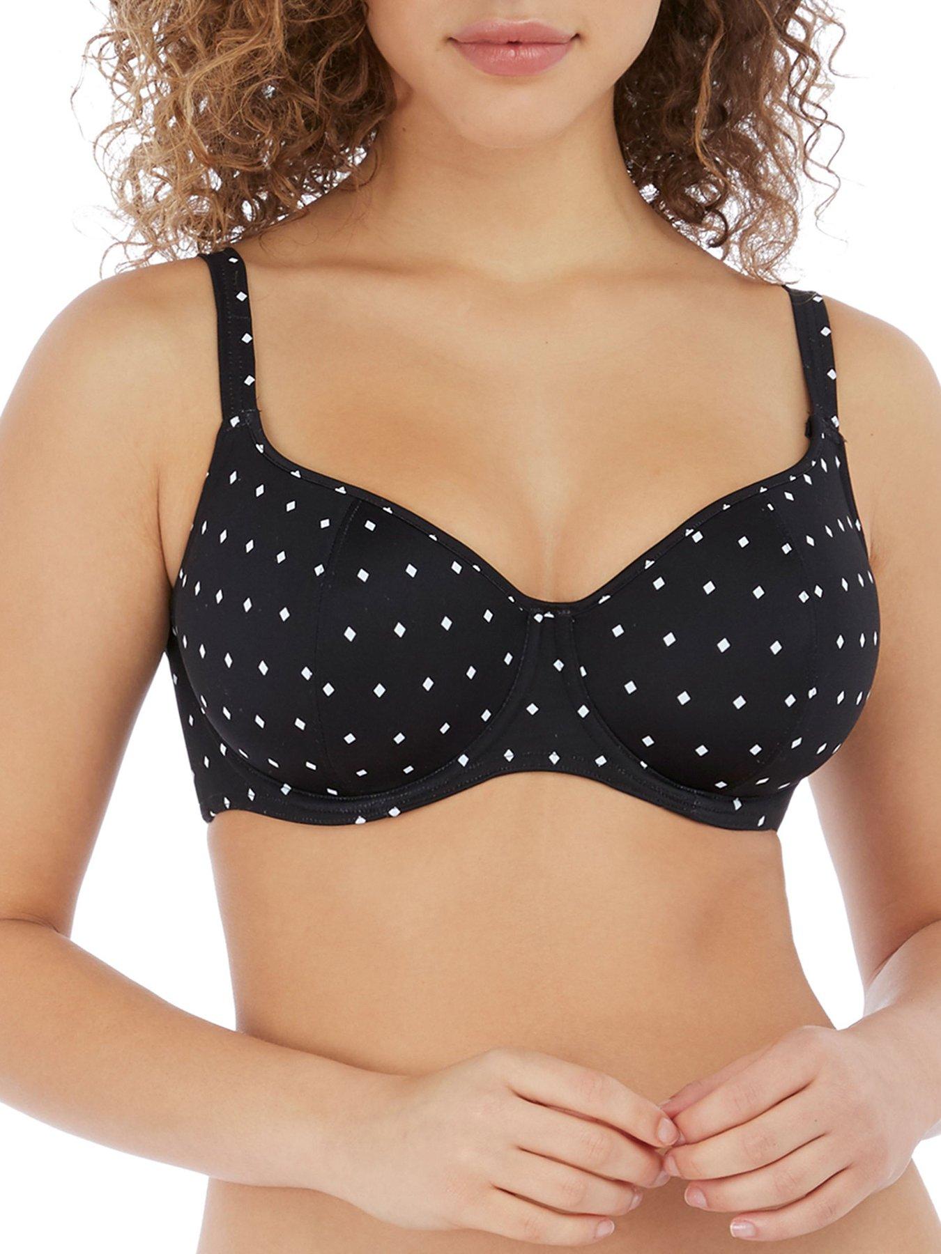 undefined Jewel Cove Underwire Sweetheart Bikini Top - Black