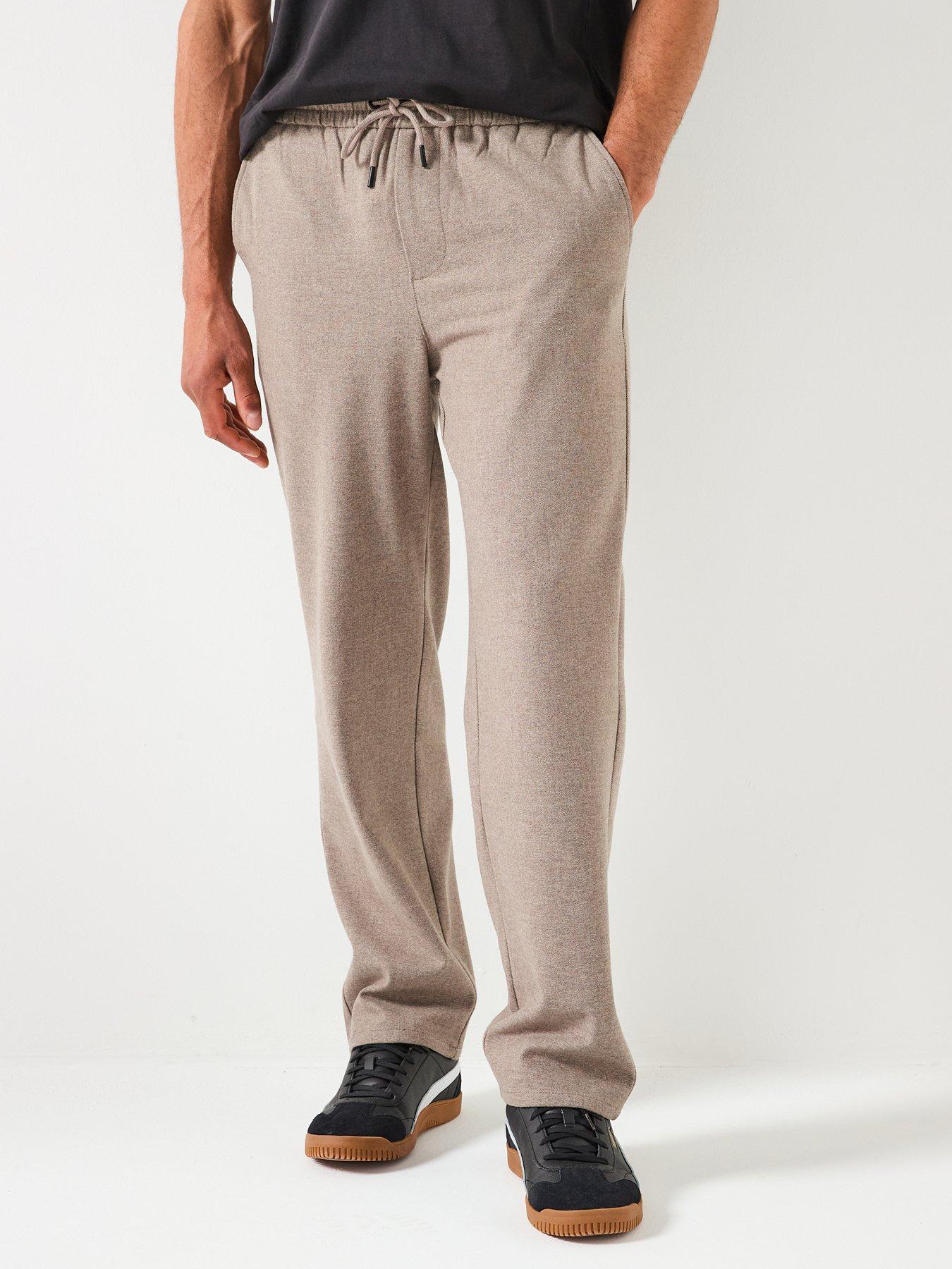 ONLY & SONS Mark Sinus Pique Brushed Trousers - Grey