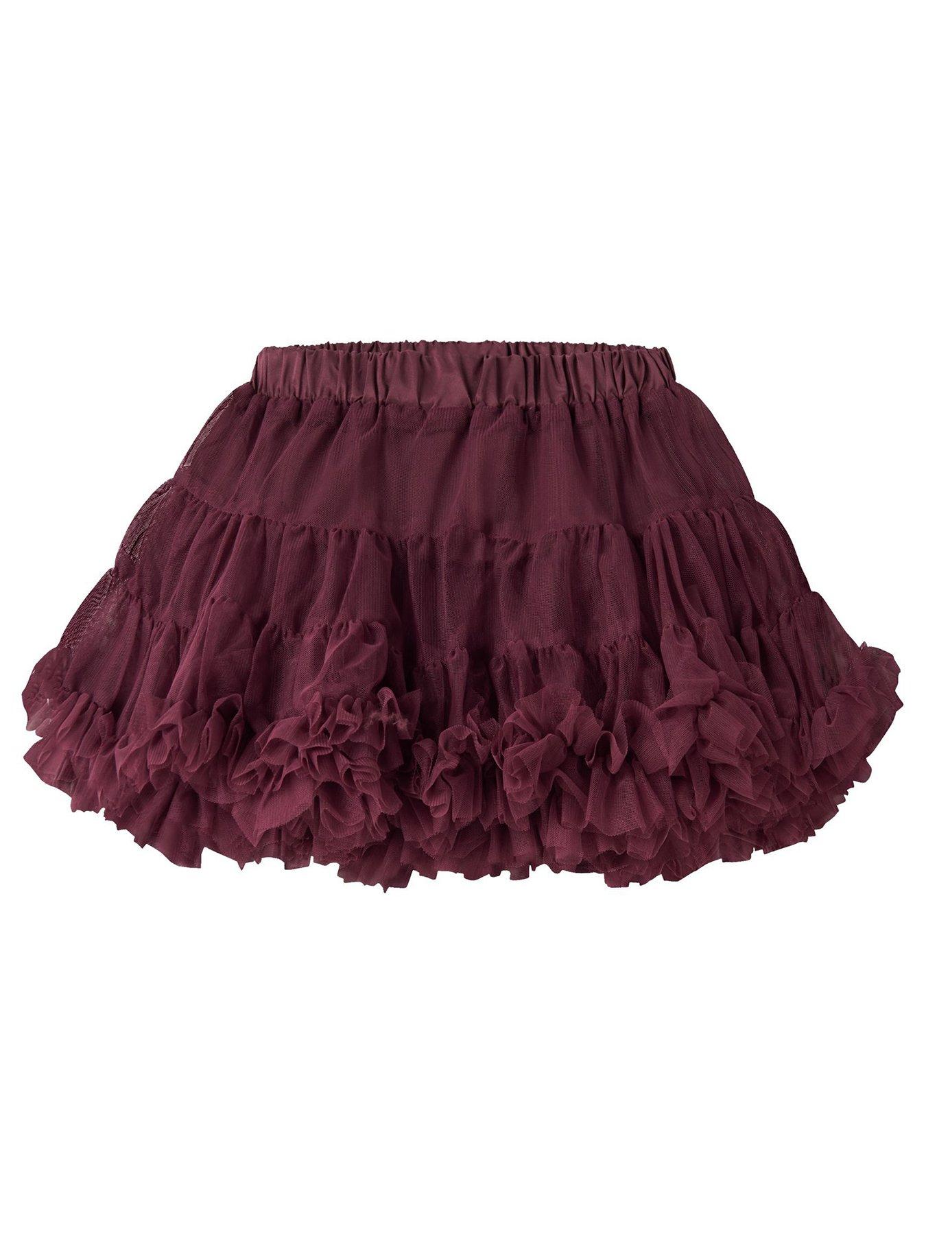 Name It Mini Girls Full Tulle Skirt - Dark Red