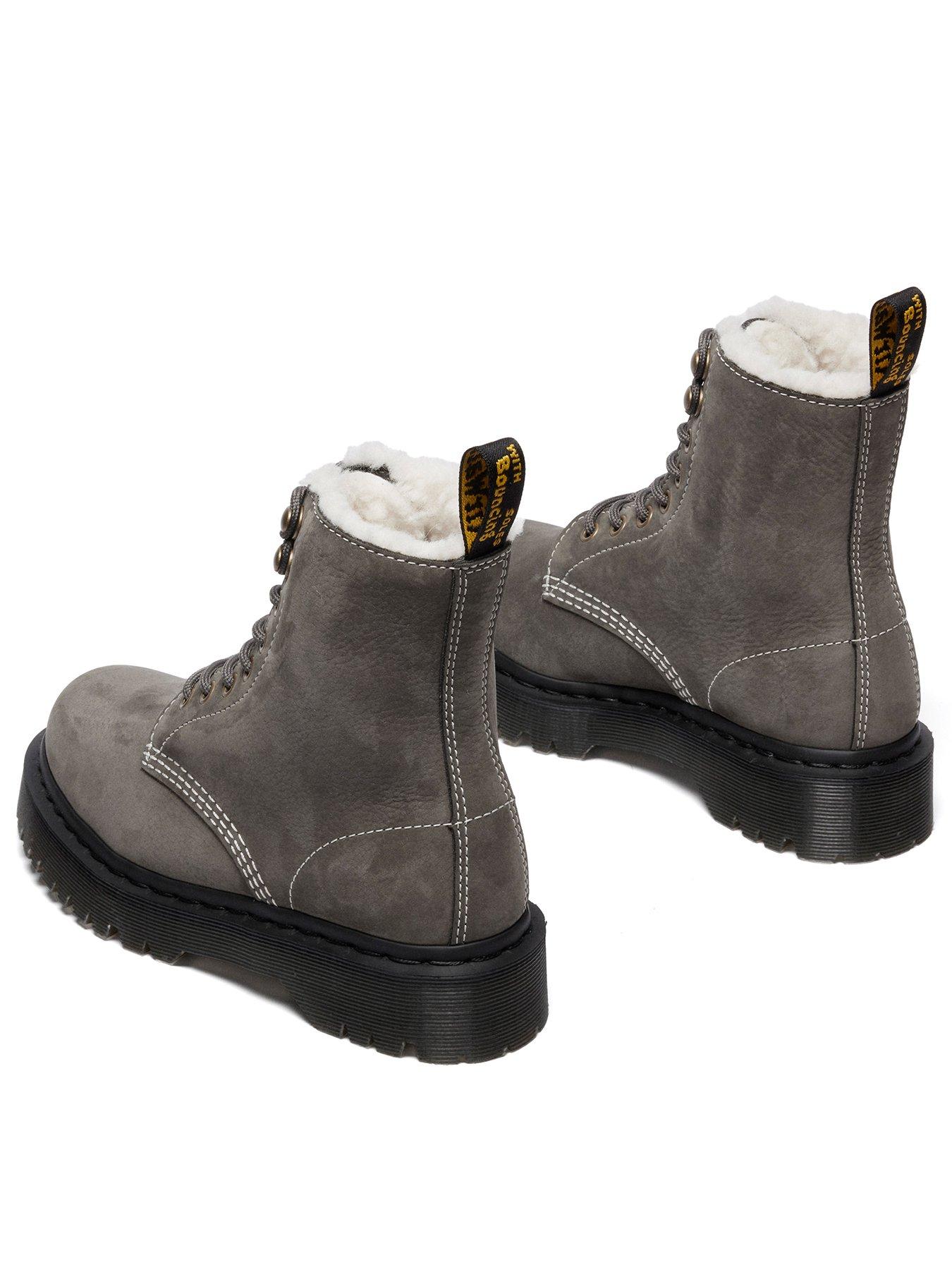 Dr Martens 1460 Pascal Bex 8 Eye Boot Gunmetal Milled Nubuck