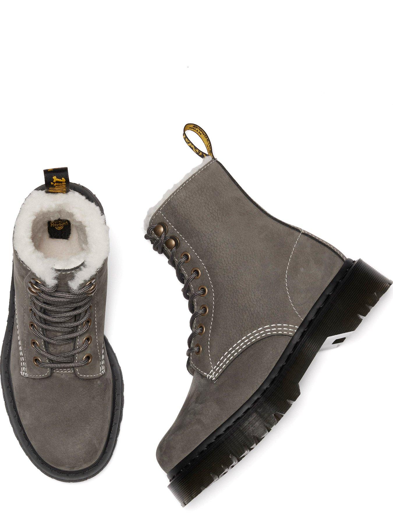 Dr Martens 1460 Pascal Bex 8 Eye Boot Gunmetal Milled Nubuck