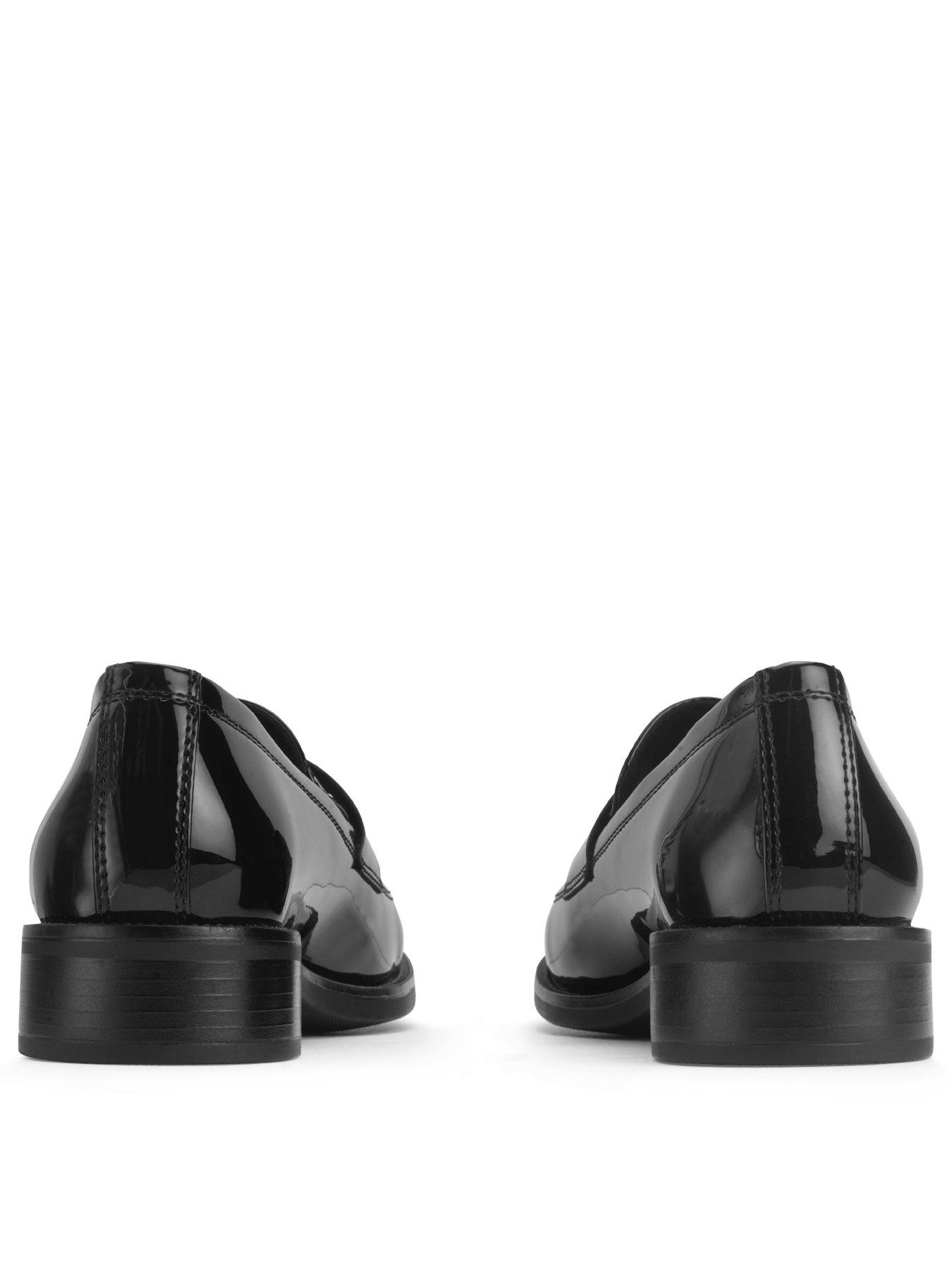 Start-rite Milan Angry Angels Girls Black Patent Slip On Loafer School ...