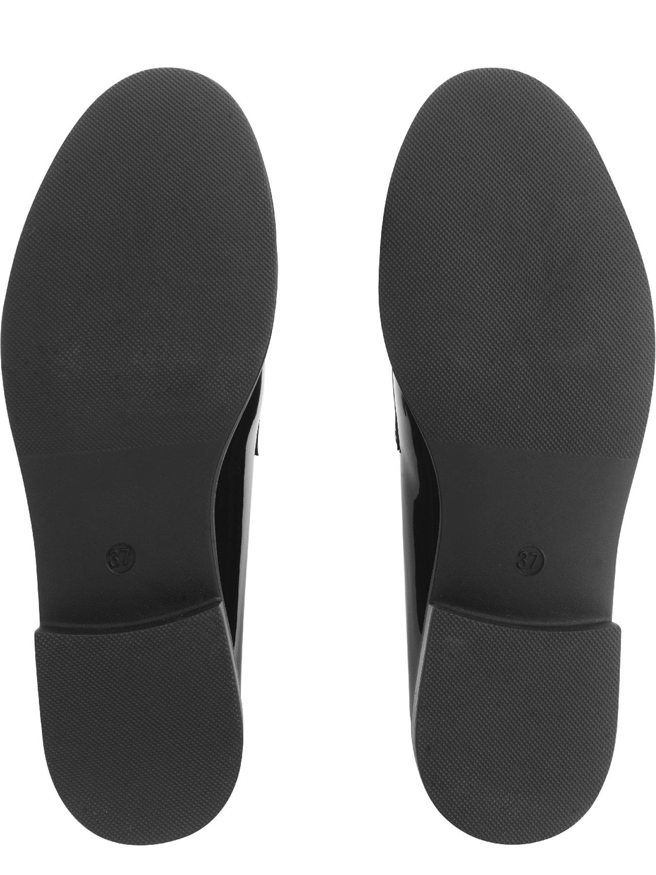 Start-rite Milan Angry Angels Girls Black Patent Slip On Loafer School ...