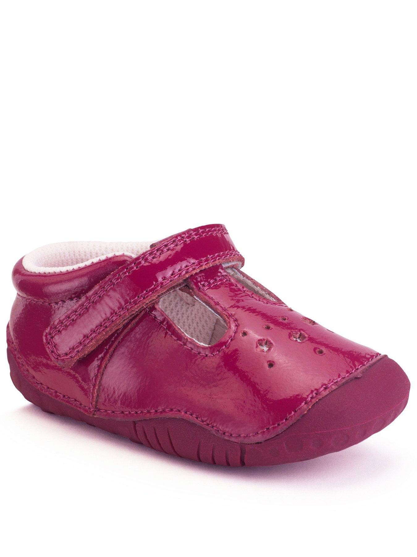 undefined Tumble Cherry Red Patent Baby Girls Pre-walking Shoes