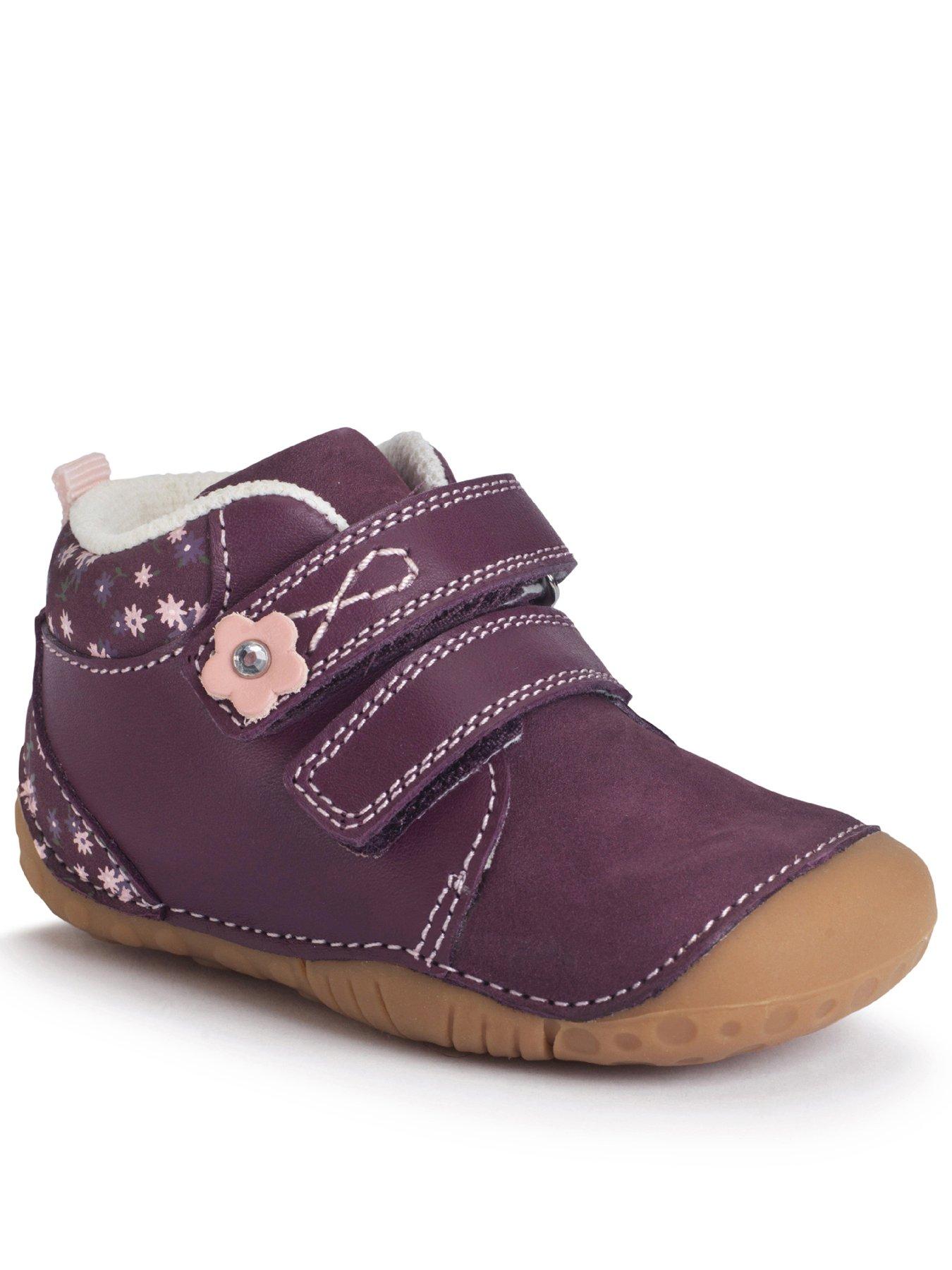 undefined Pip Burgundy Leather/Nubuck Girls Pre-Walking Booties