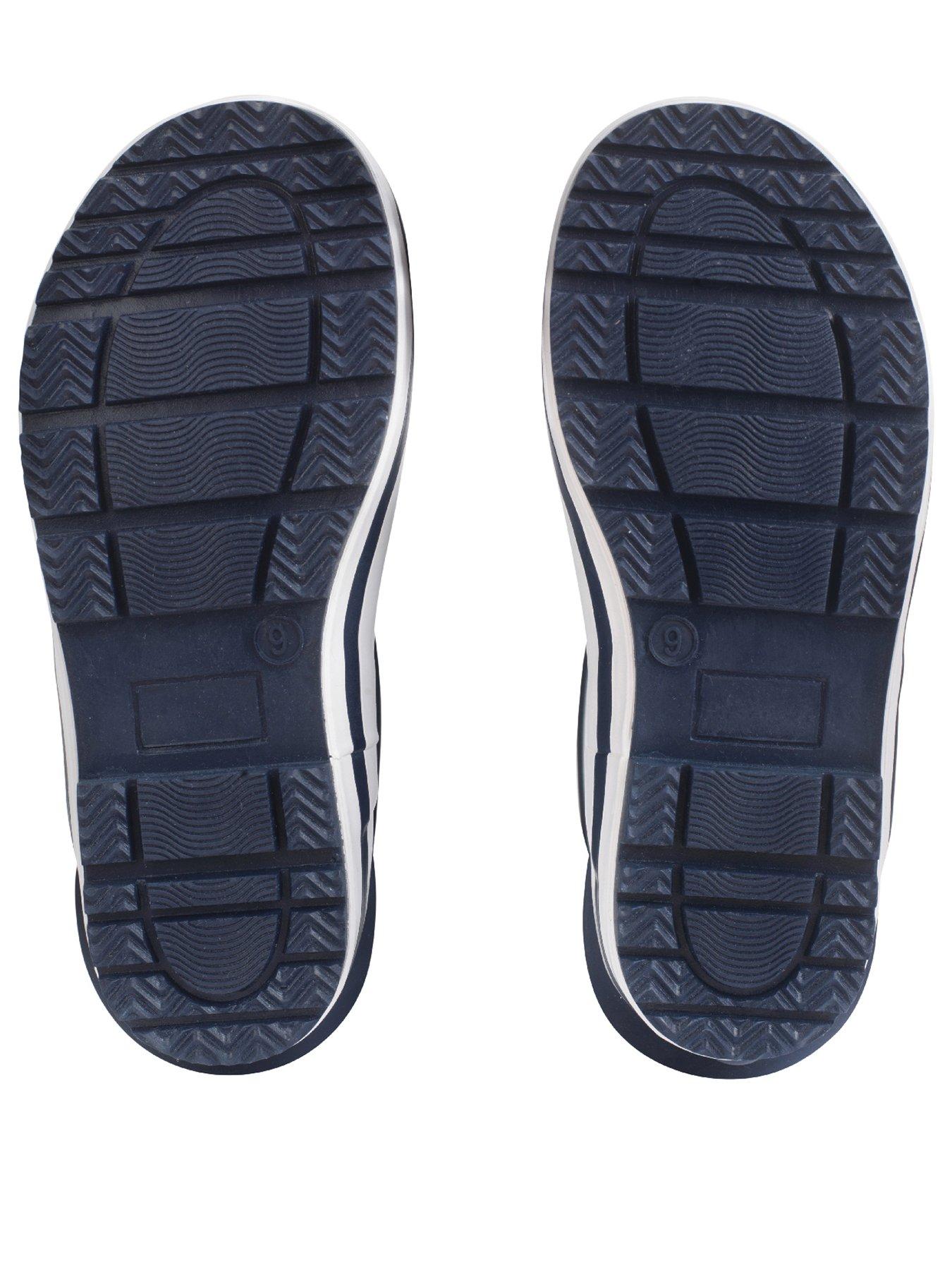 Image 2 of 5 of Start-rite Big Puddle Waterproof Navy White Stripe Kids Wellington Boots