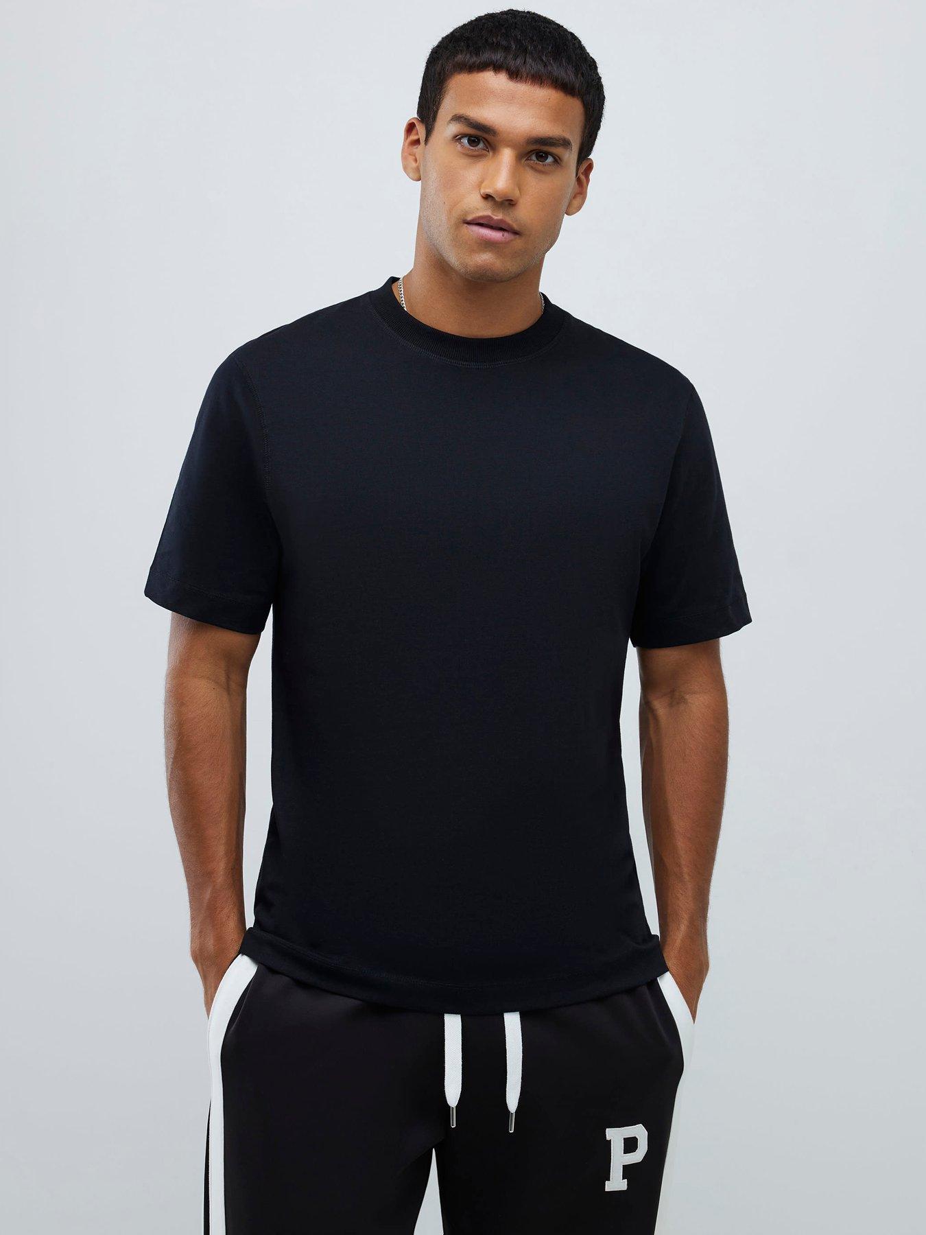 River Island Short Sleeve Regular Fit T-Shirt - Black