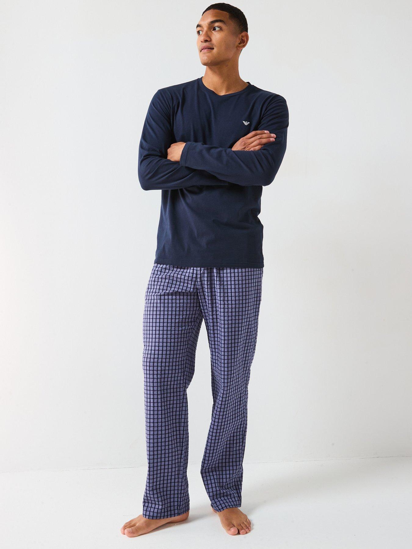 Pyjama Set Armani Pajamas Emporio Armani Bodywear Yarn Dyed Woven