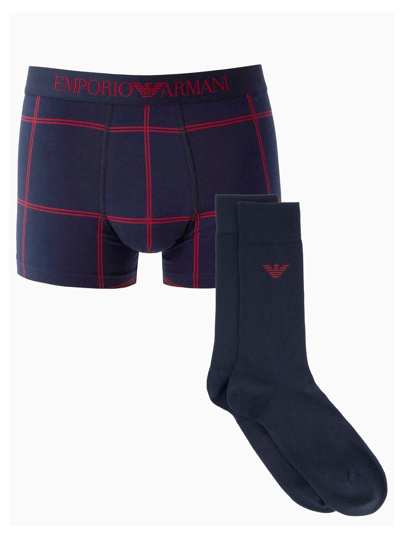Emporio Armani Bodywear: Holiday Trunk  &  Sock Gift Set - Navy