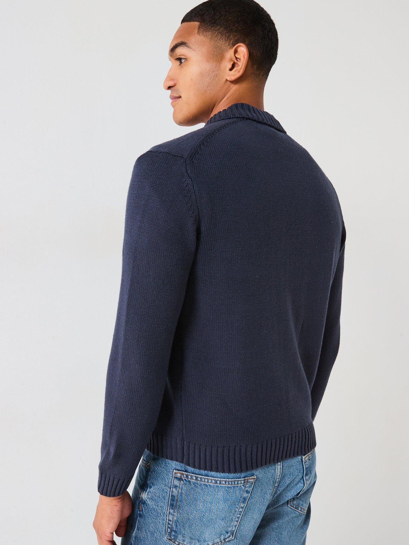 Image 2 of 5 of ONLY & SONS Jacob Knitted Cardigan - Navy