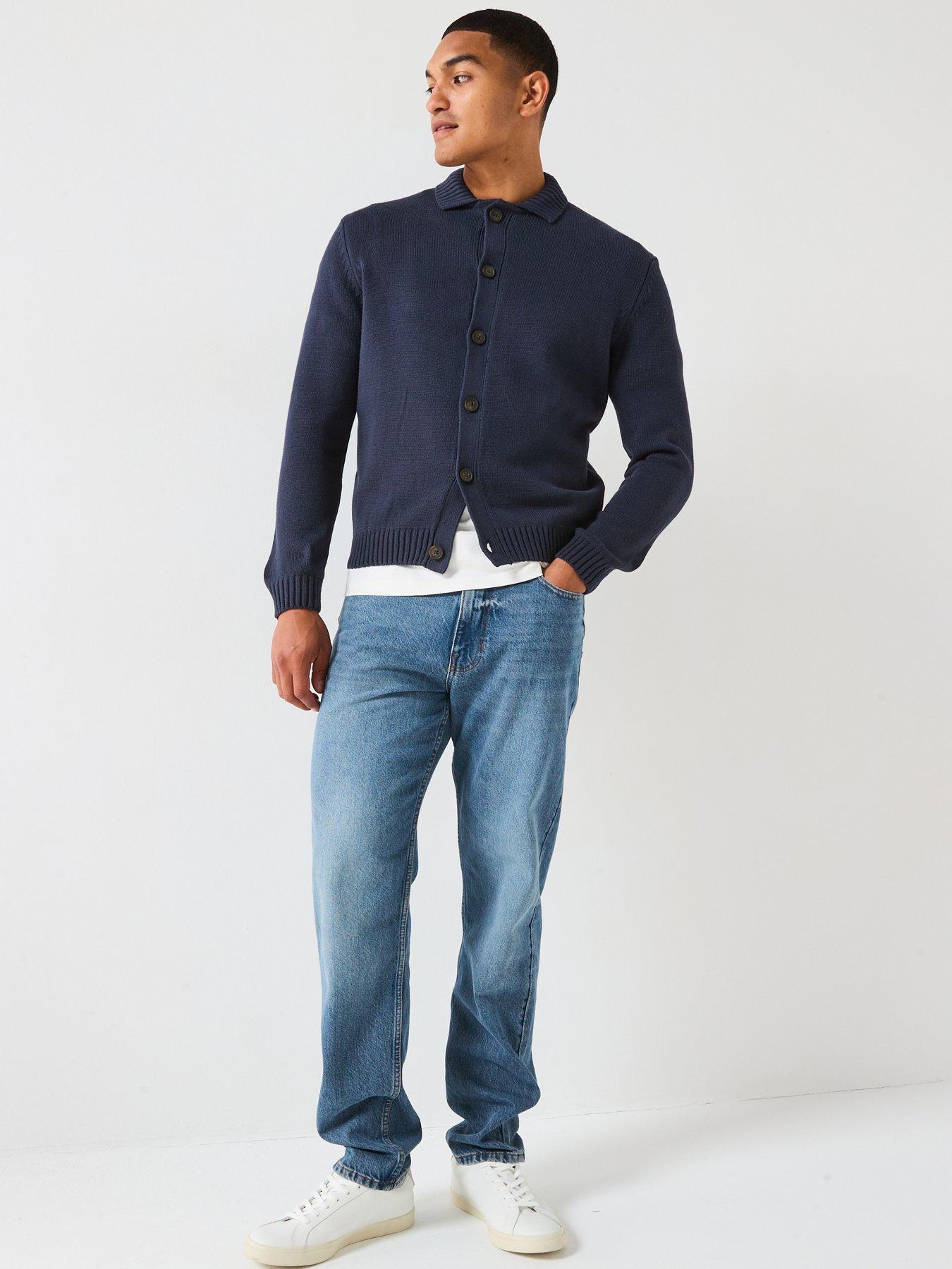 Image 3 of 5 of ONLY & SONS Jacob Knitted Cardigan - Navy