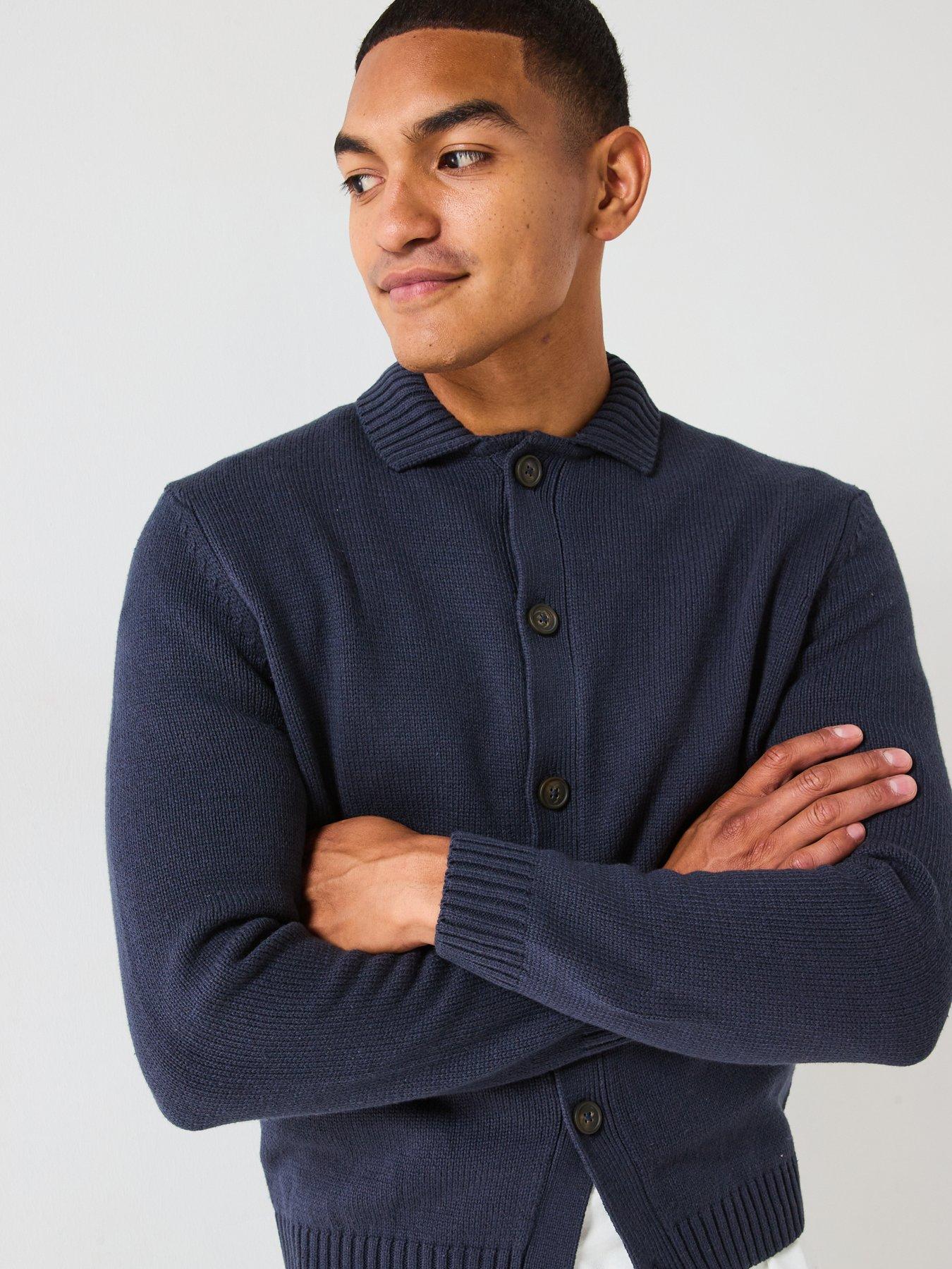 Image 4 of 5 of ONLY & SONS Jacob Knitted Cardigan - Navy