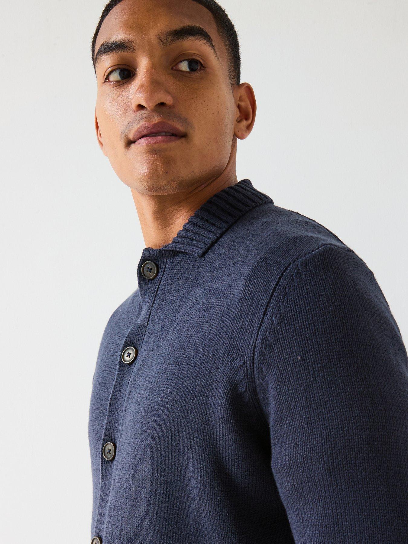 Image 5 of 5 of ONLY & SONS Jacob Knitted Cardigan - Navy