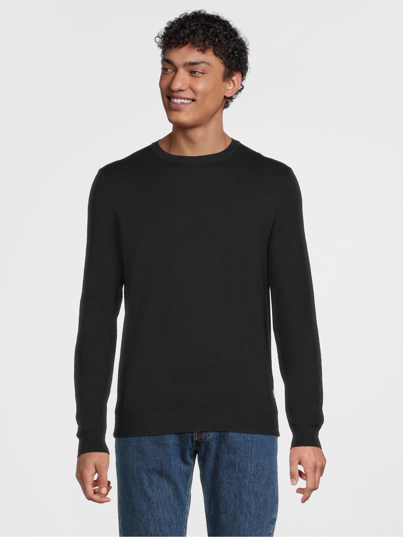 ONLY & SONS Loui Crew Fine Knitted Jumper - Black