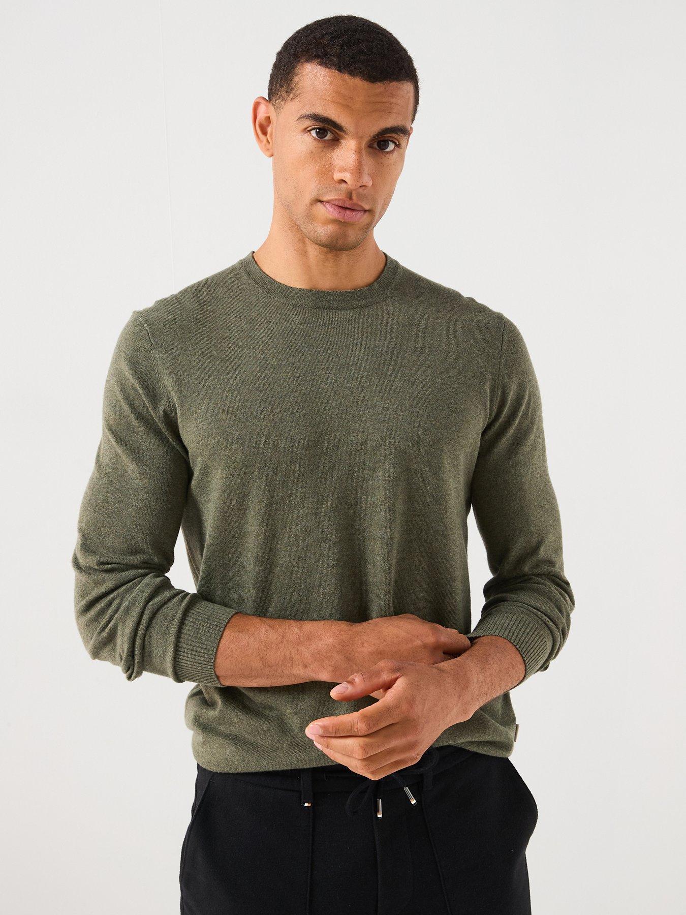 ONLY & SONS Loui Crew Fine Knitted Jumper - Light Khaki