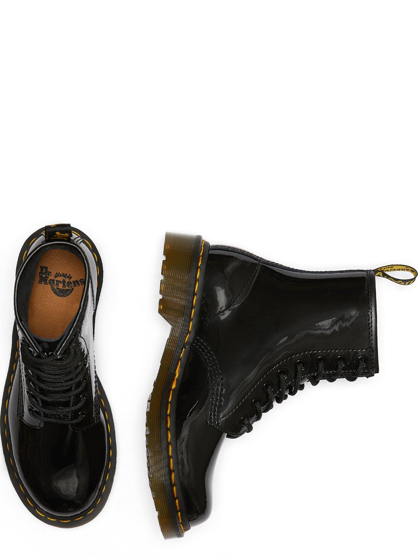 Image 4 of 7 of Dr Martens 1460 Patent Leather 8 Eye Lace Up Boots - Black