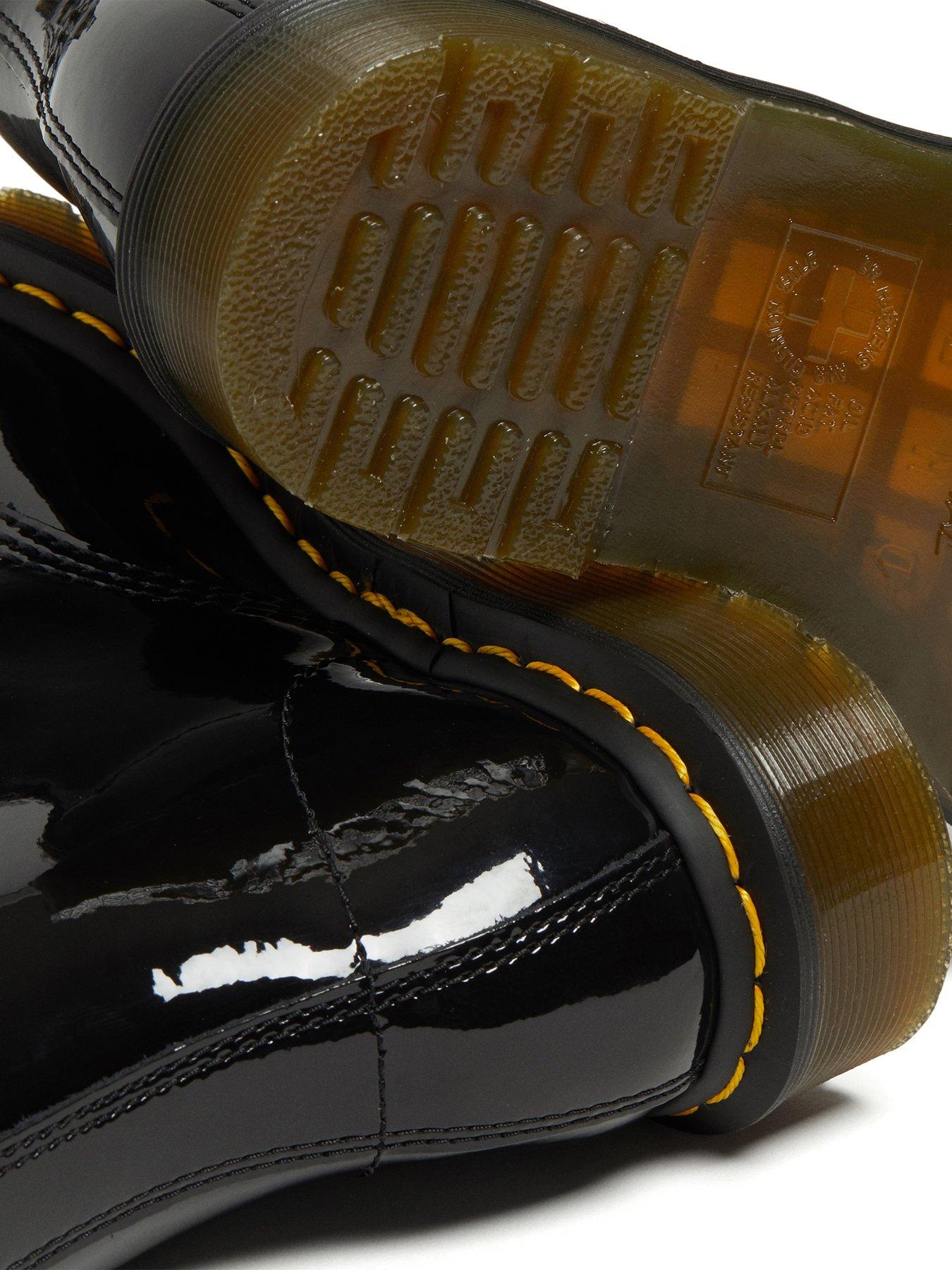 Image 6 of 7 of Dr Martens 1460 Patent Leather 8 Eye Lace Up Boots - Black