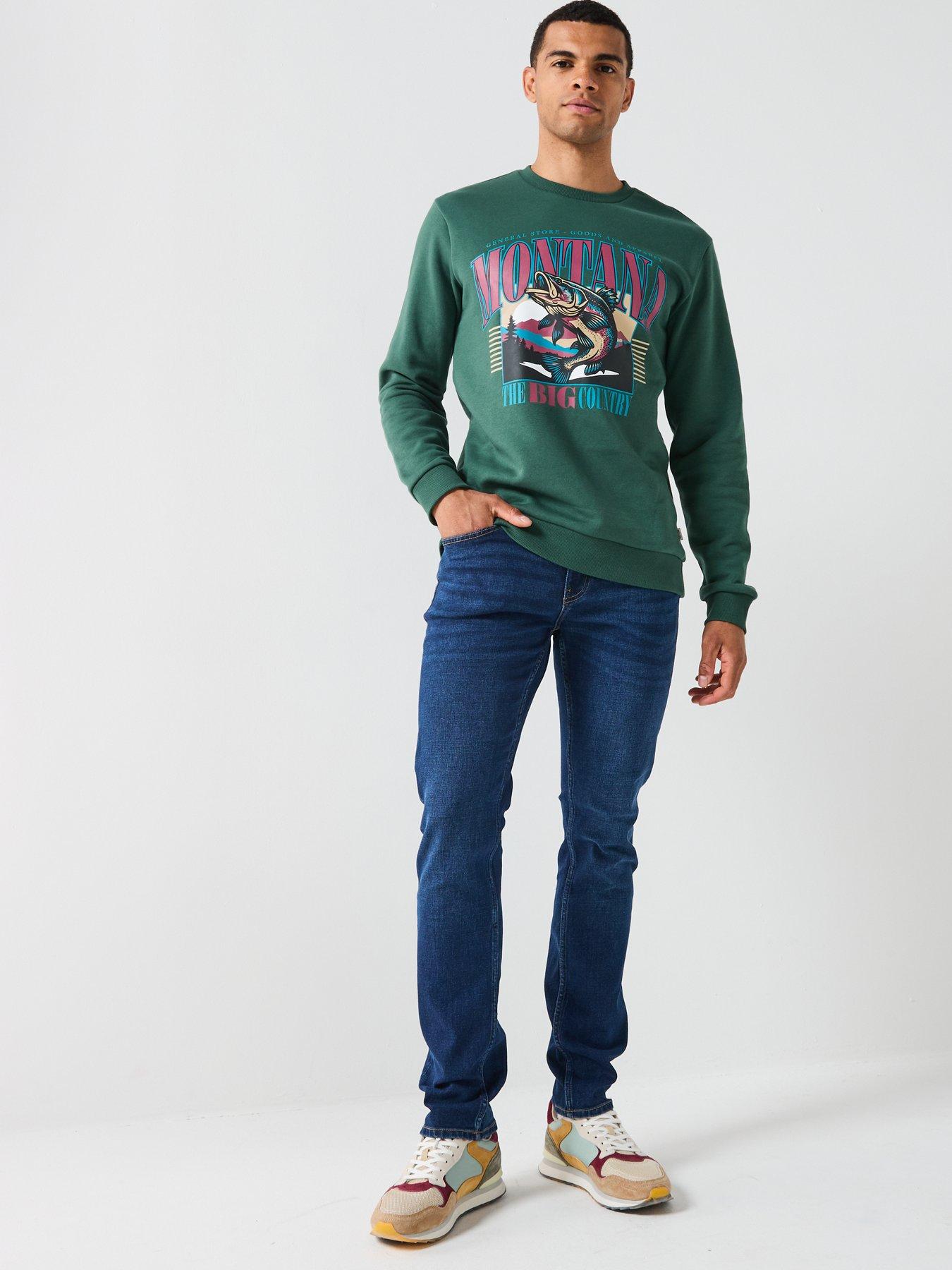 Image 3 of 5 of ONLY & SONS Loom Slim Fit Jeans - Dark Blue