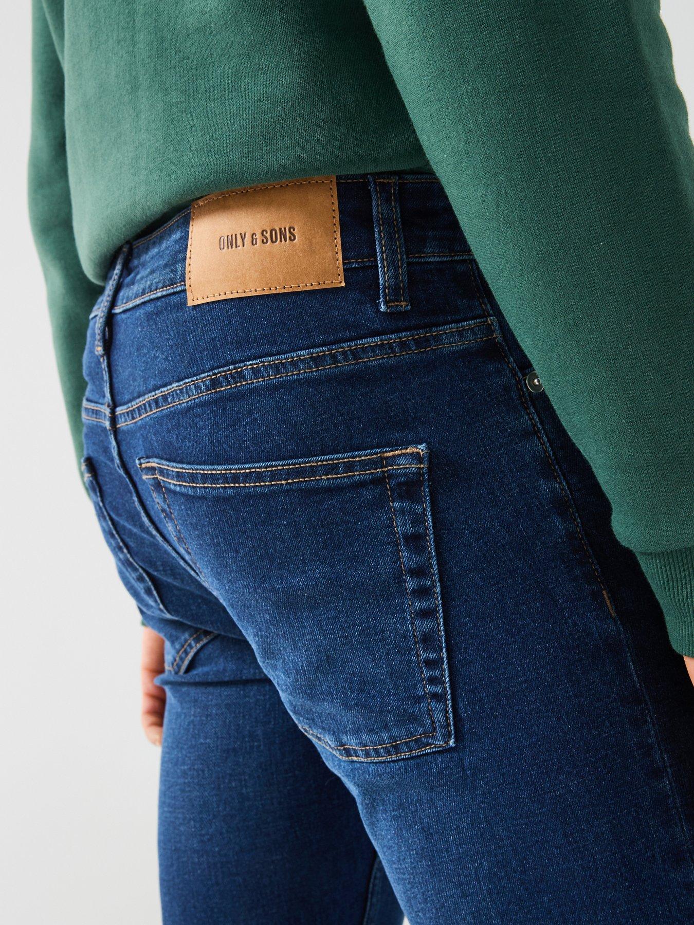 Image 4 of 5 of ONLY & SONS Loom Slim Fit Jeans - Dark Blue