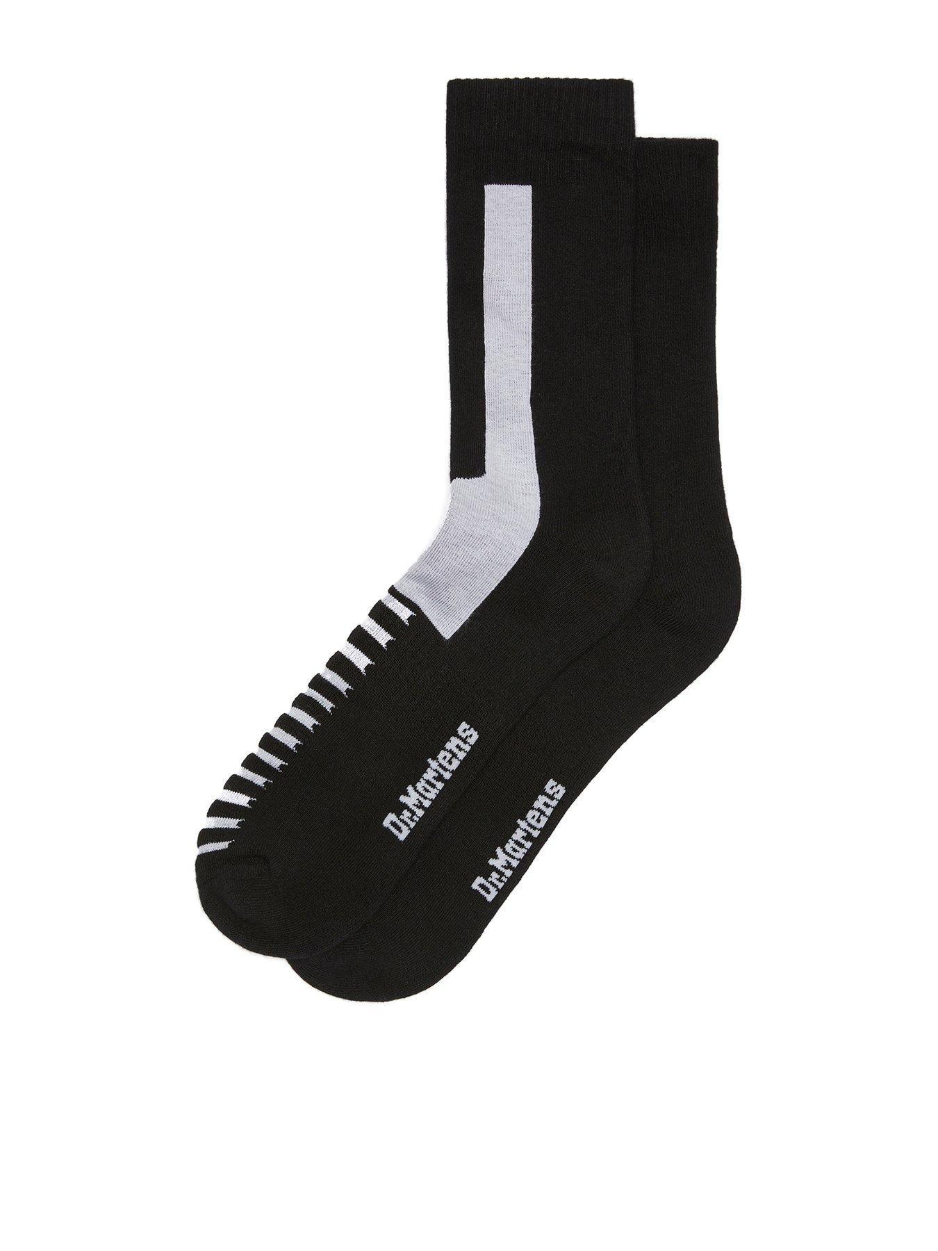 Dr Martens Double Doc Sock Double Doc Black White Cotton Blend - Black/White