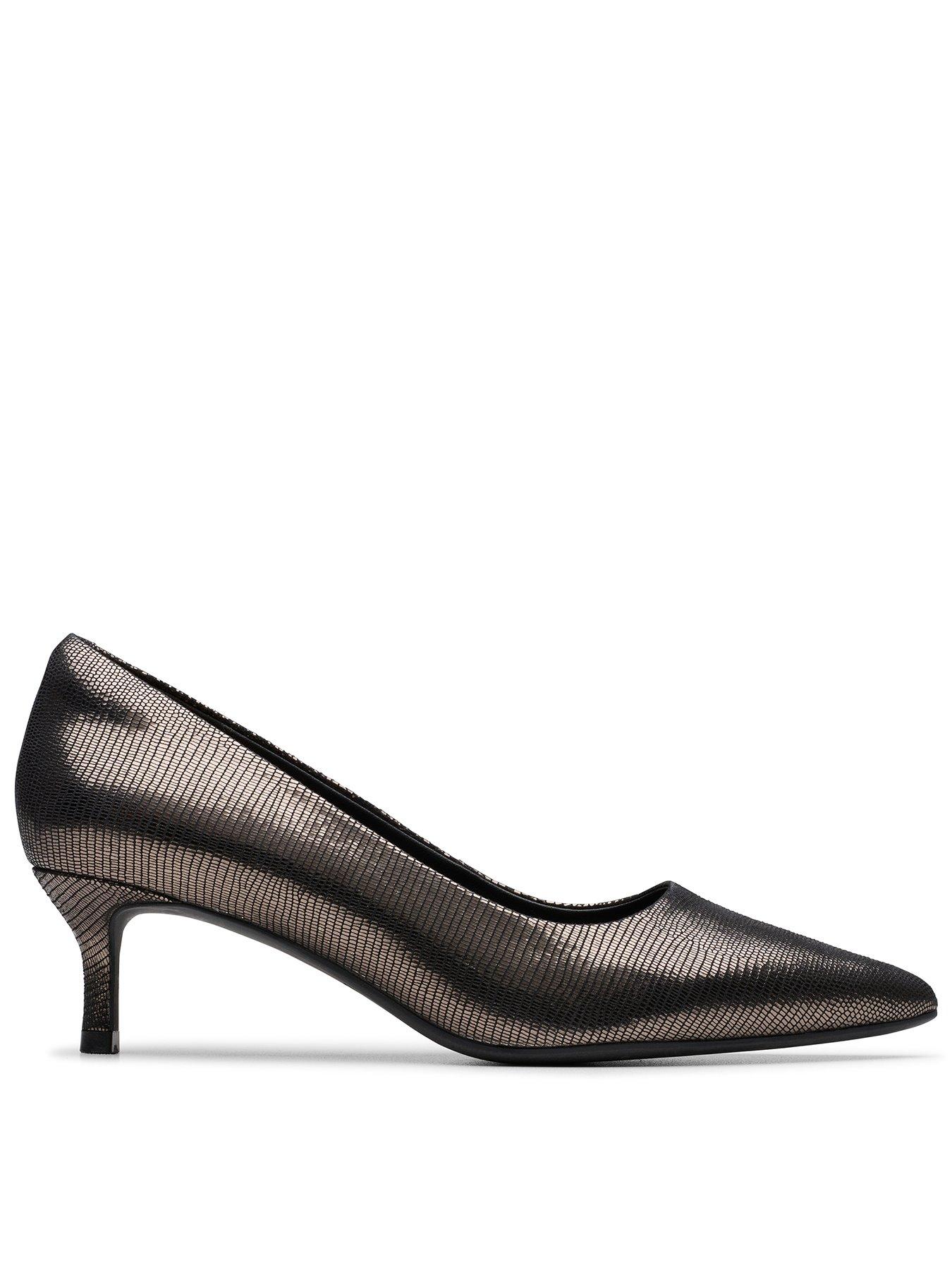Image 1 of 6 of Clarks Zarey Court Shoes - Silver