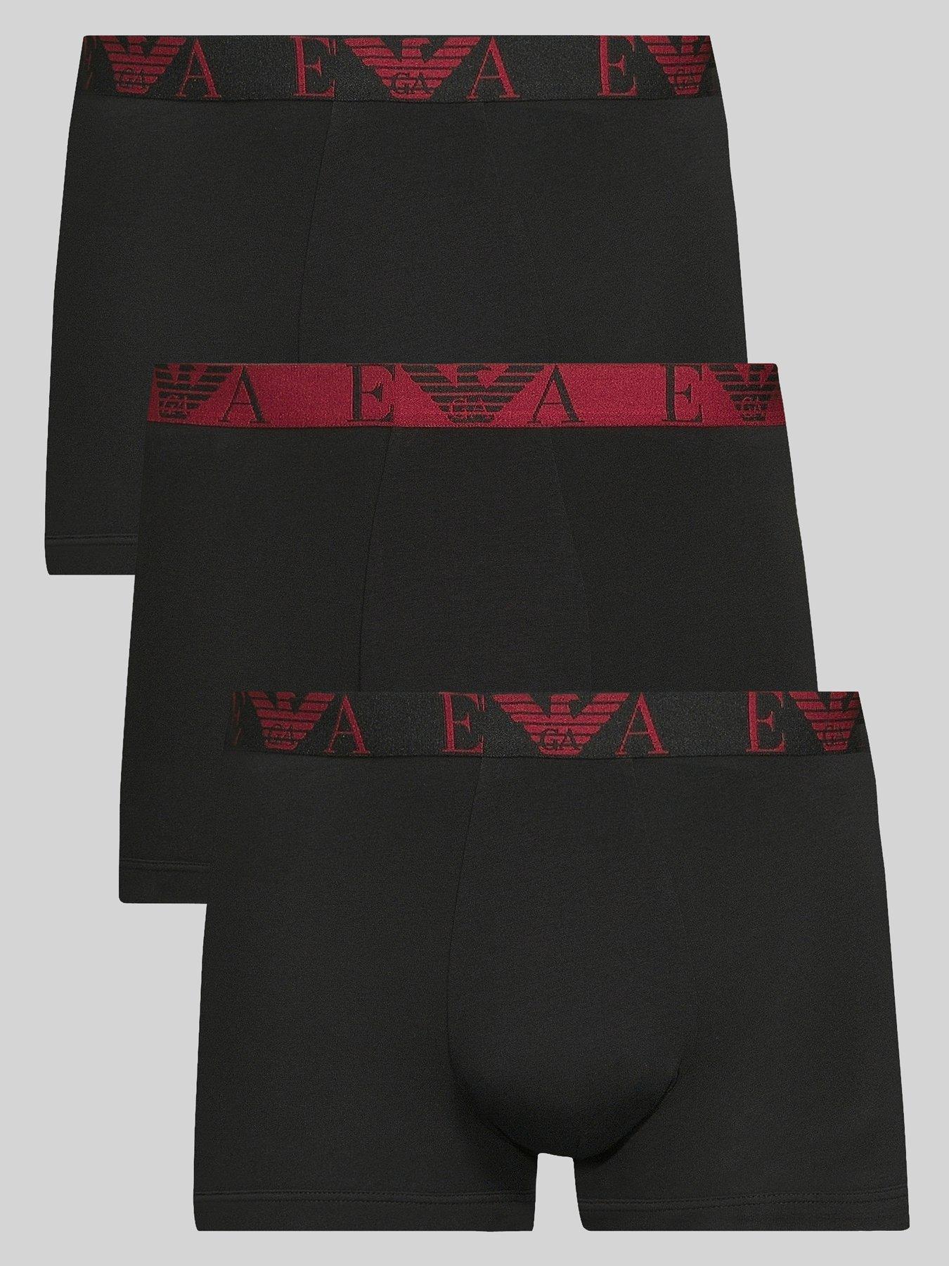 undefined 3 Pack Bold Monogram Trunks - Black