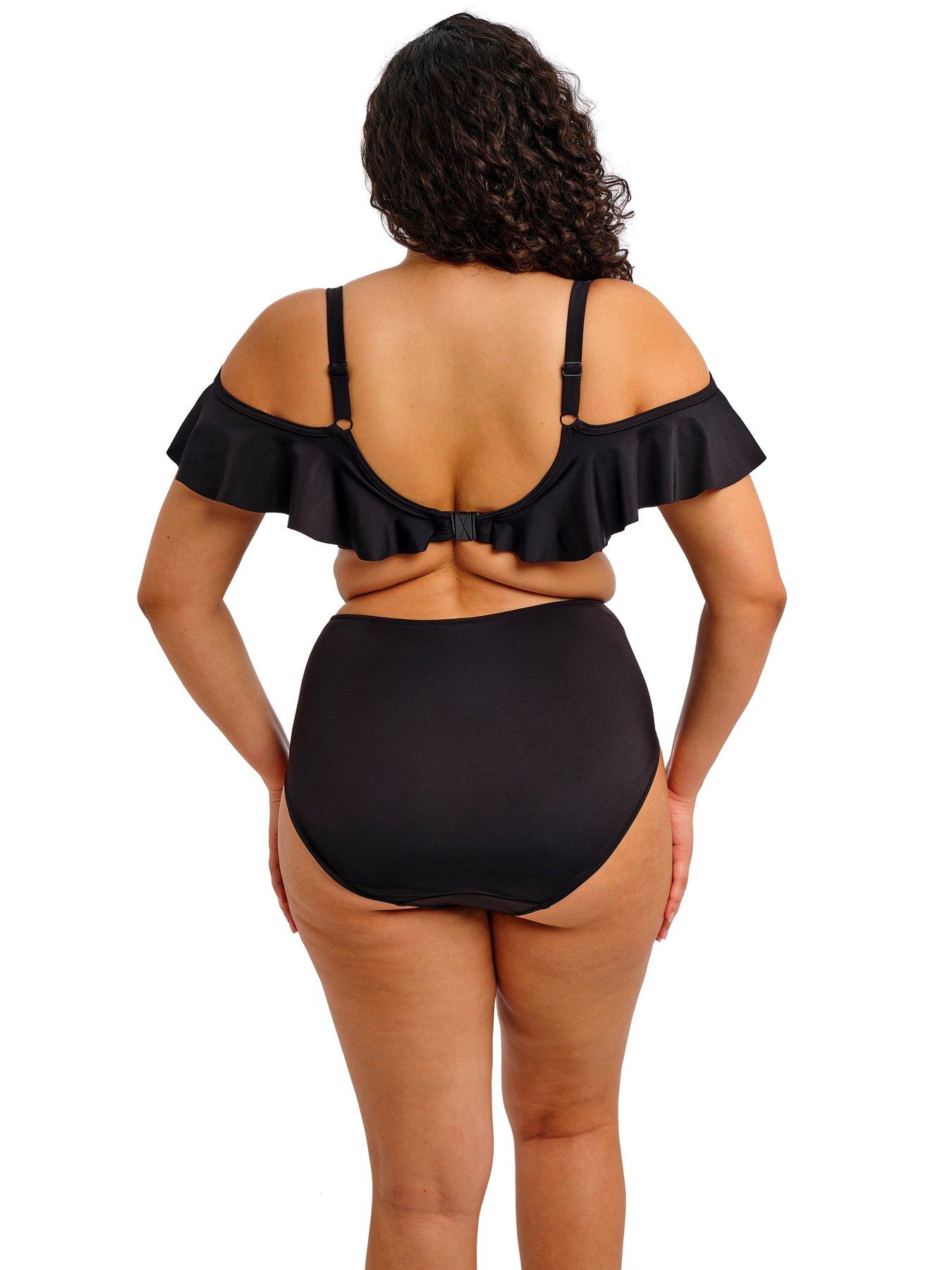 Image 2 of 2 of Elomi Echo Shell Underwire Plunge Bikini Top- Black