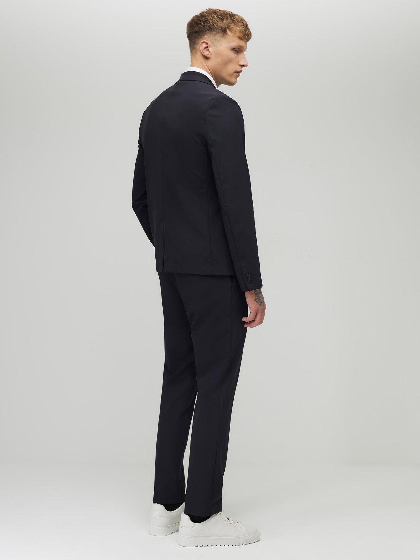 Image 2 of 4 of River Island Skinny Fit Comfort Suit Trousers - Black