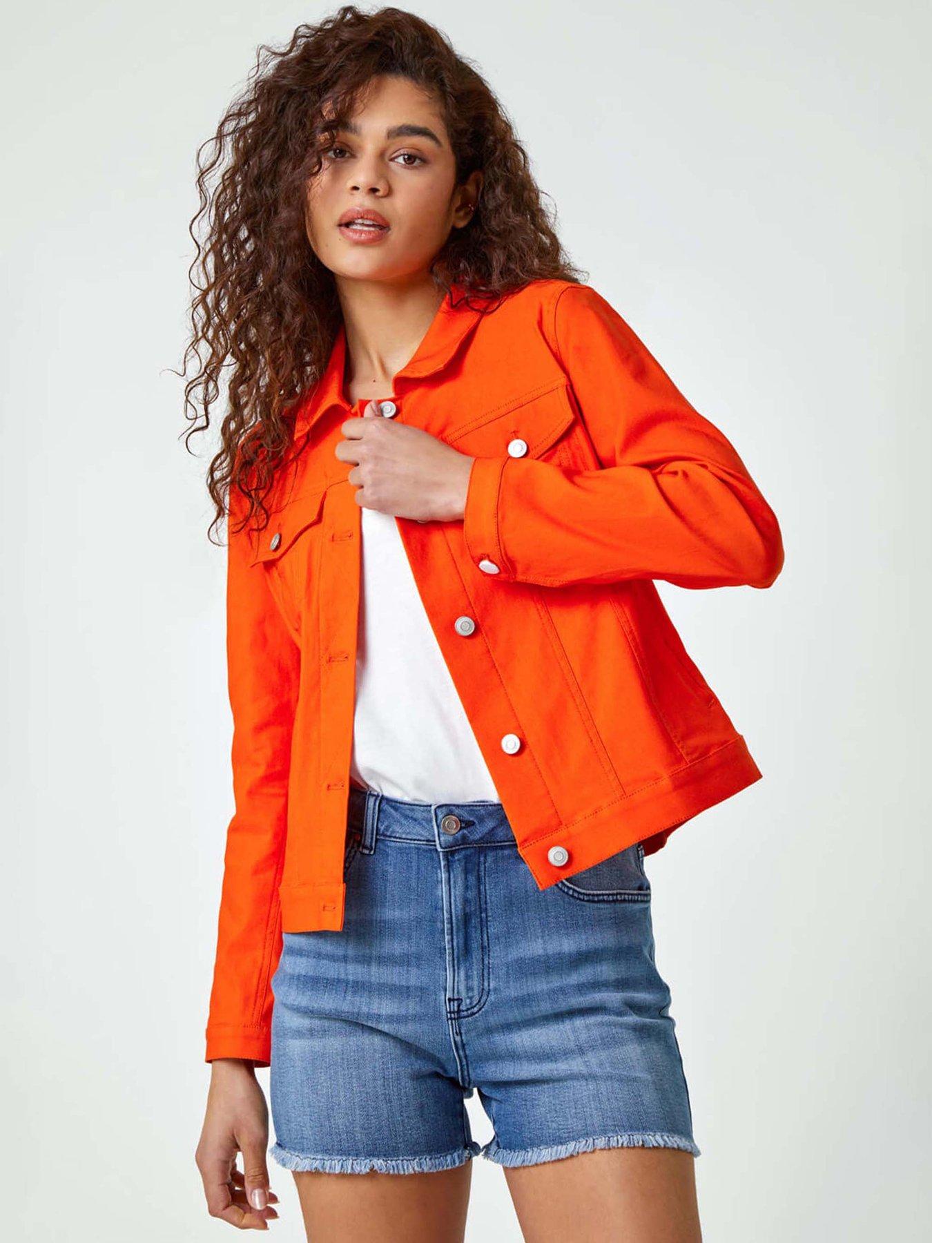 undefined Stretch Pocket Detail Jacket - Orange