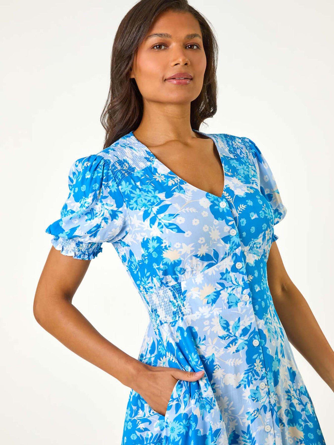 sachin and babi light blue dress Cream Shirred Halter Neck Dress | Women