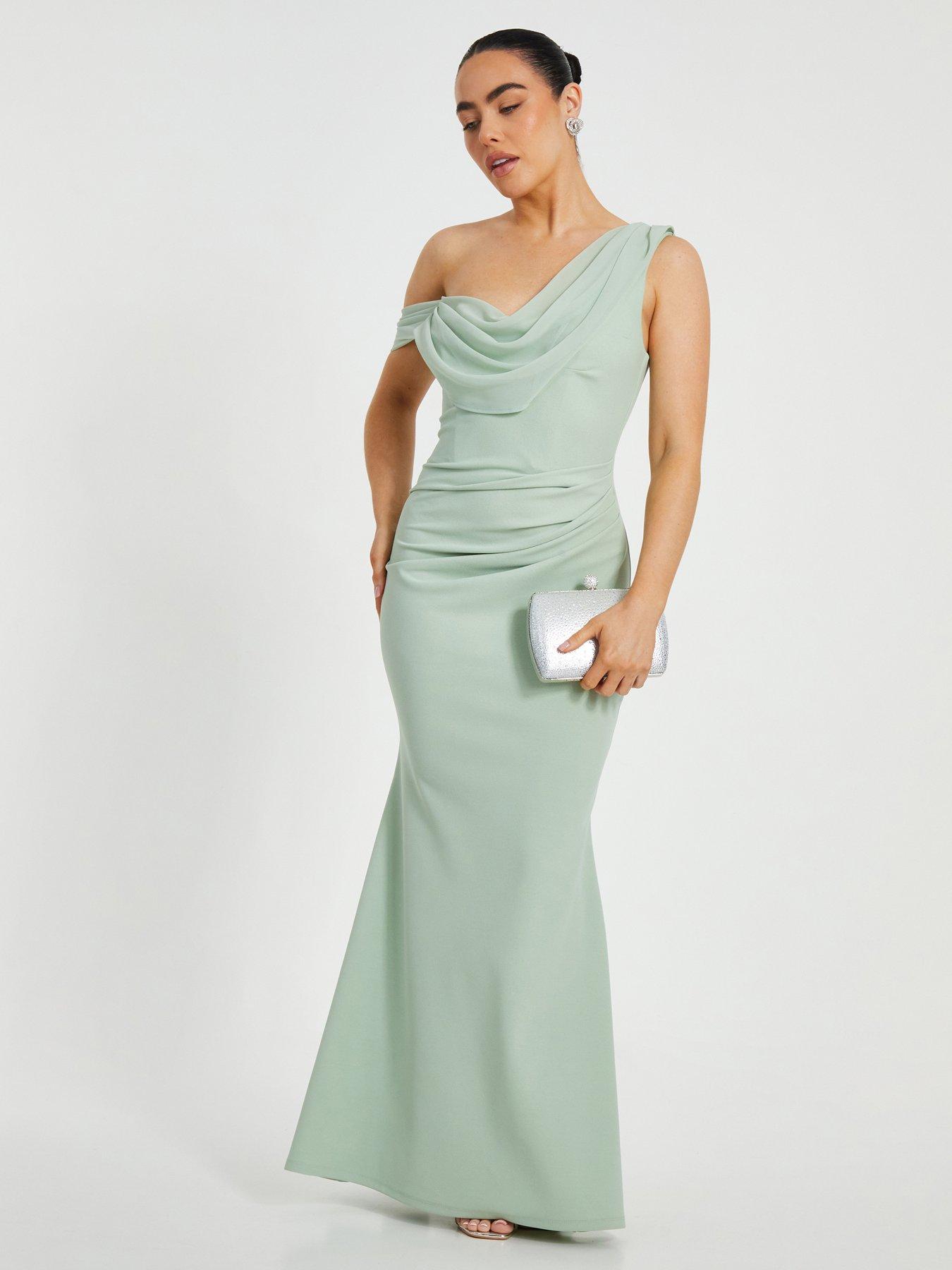 undefined Petite Sage Drop Sleeve Maxi Dress