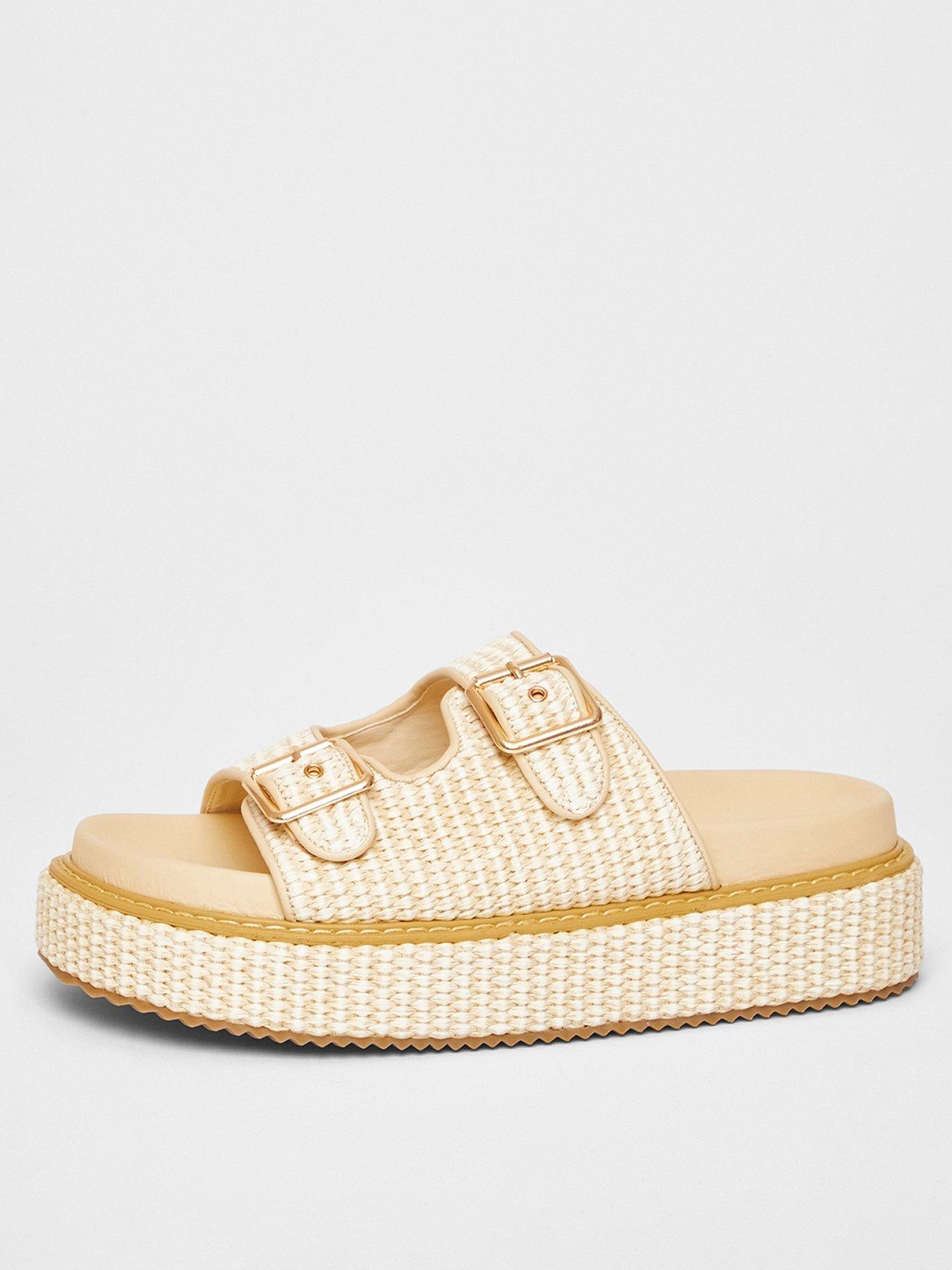 undefined Nude Double Buckle Flatform