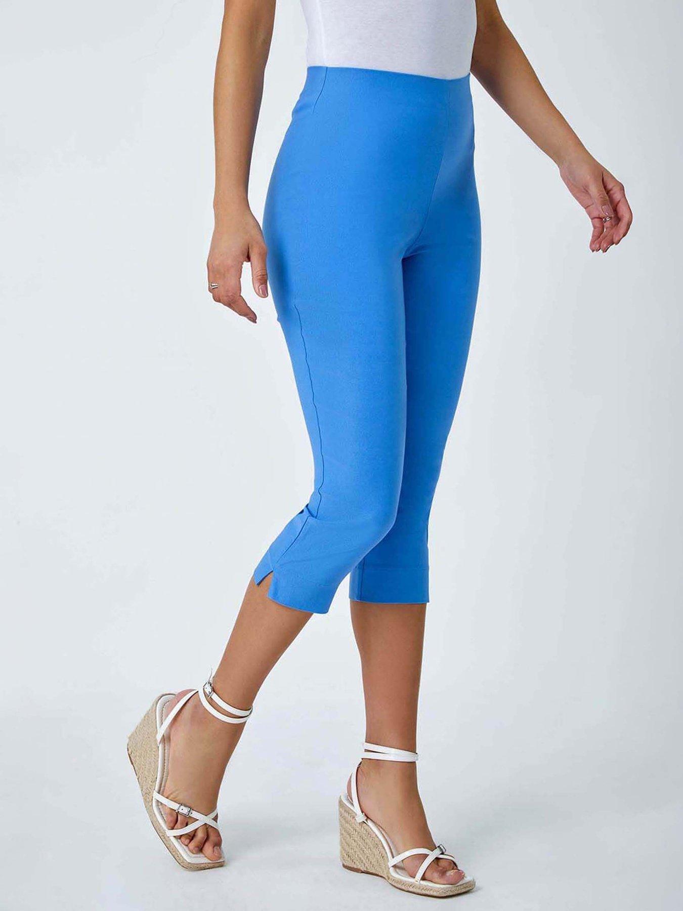 undefined Cropped Stretch Trouser - Light Denim Blue