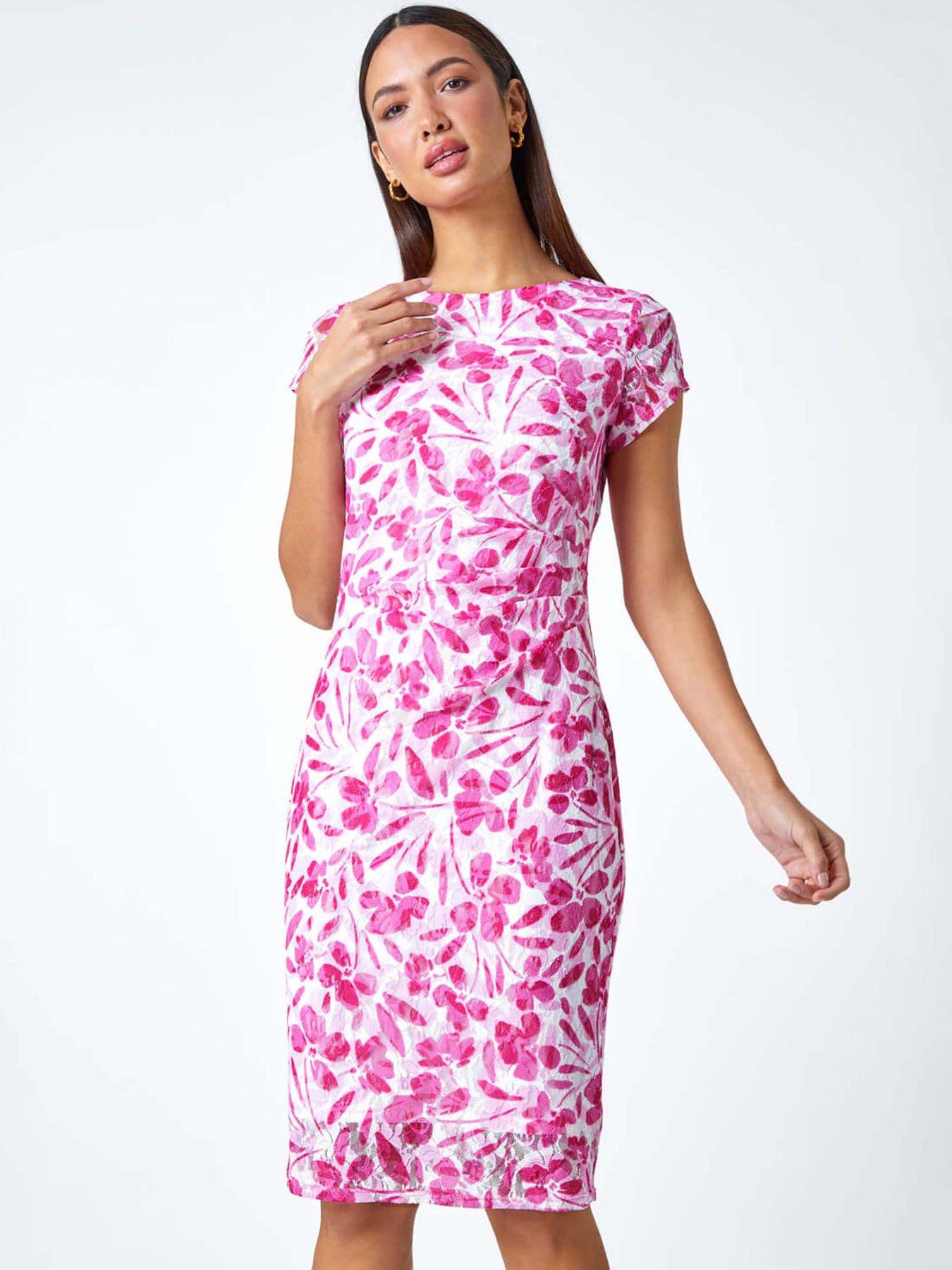 lace bodycon dress roman Roman Floral Lace Gathered Stretch Bodycon Dress - Ivory