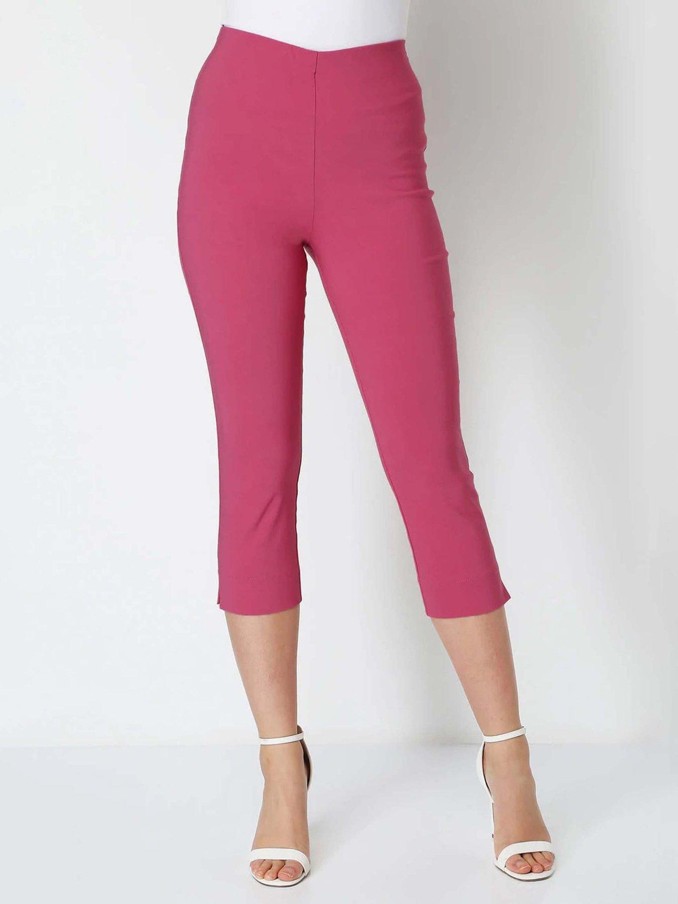 undefined Cropped Stretch Trouser - Pink