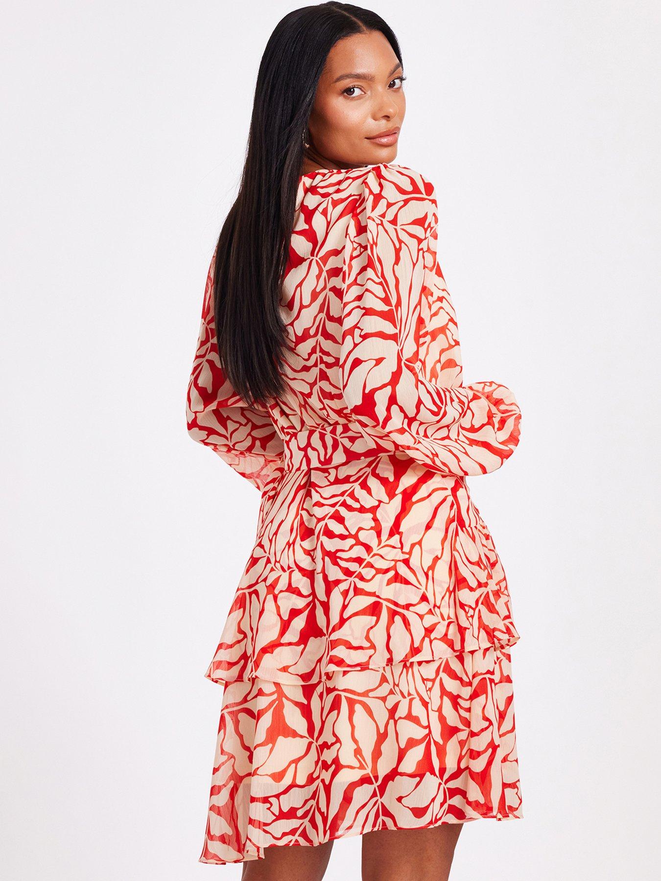 white christmas dresses Waverly Red Racer-Neck Sleeveless Skater Mini Dress – Club L London main image 1