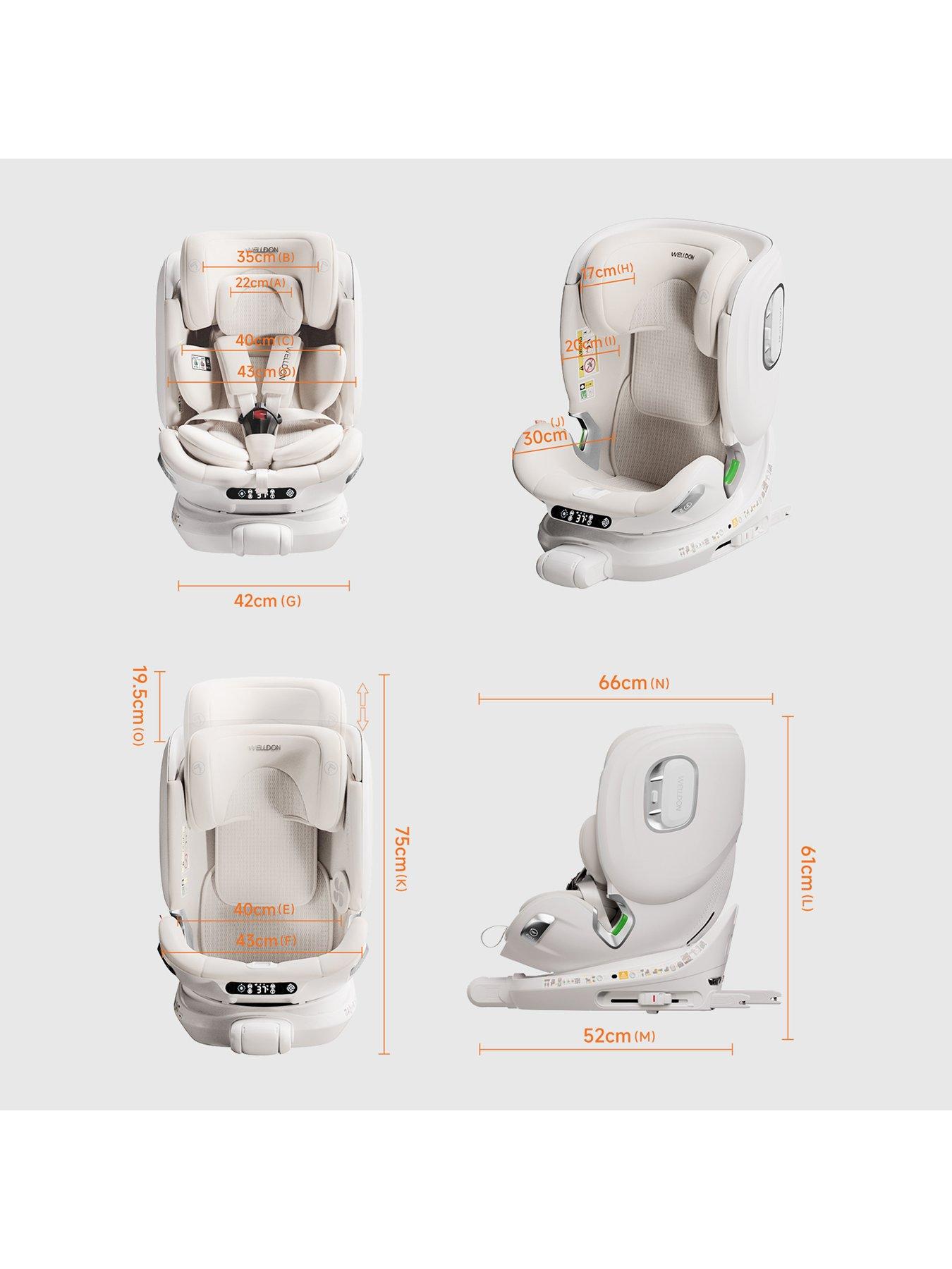 Image 6 of 7 of Welldon Smarturn Air Car Seat - Ivory