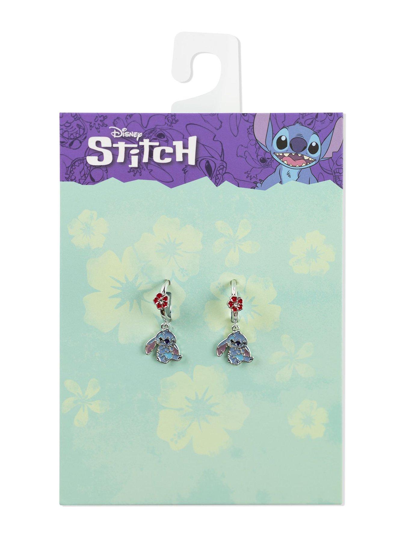 Image 3 of 3 of Disney Stitch Dangle Hoop Earrings